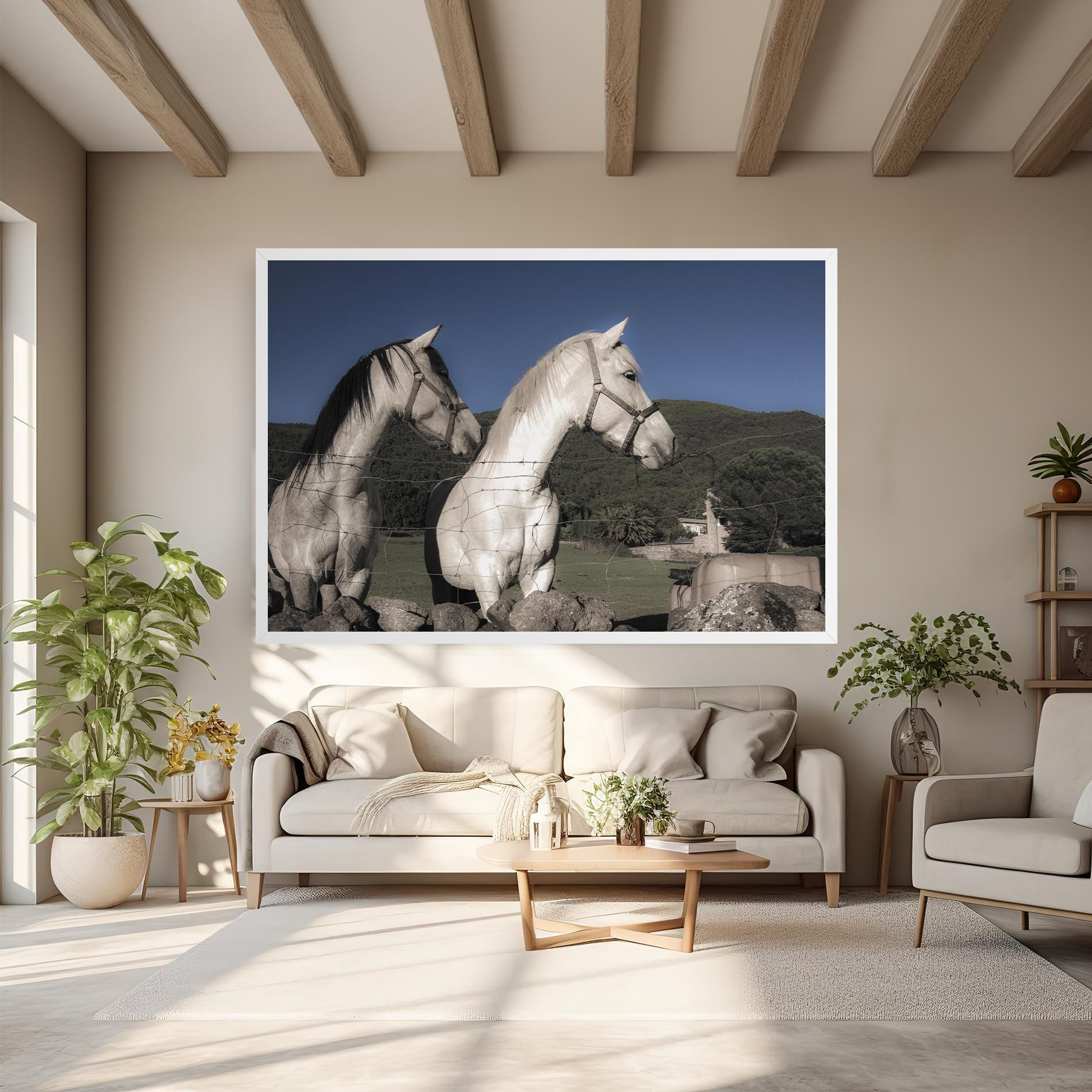 White Grey Horse mockup 6