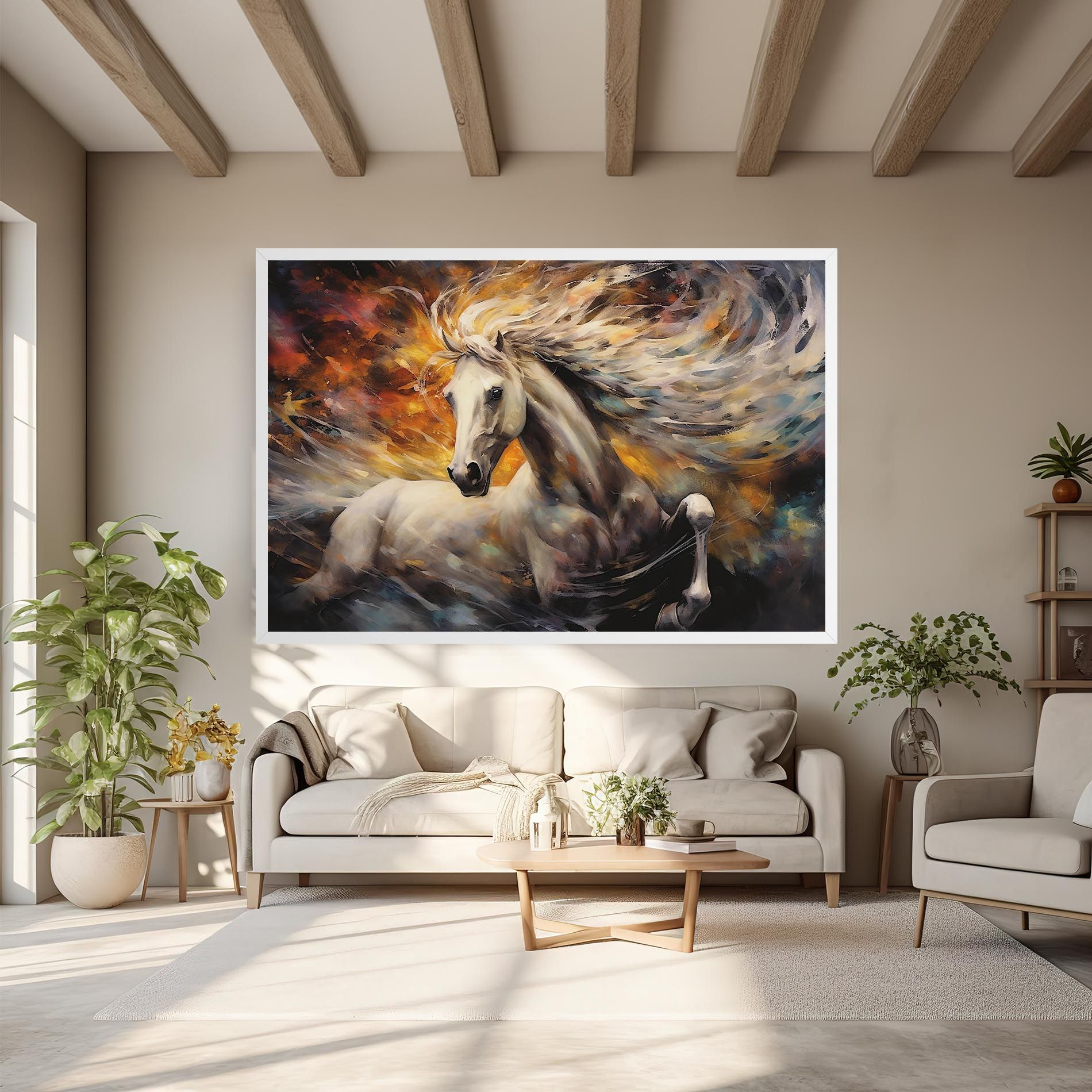 White Horse Painting mockup 6