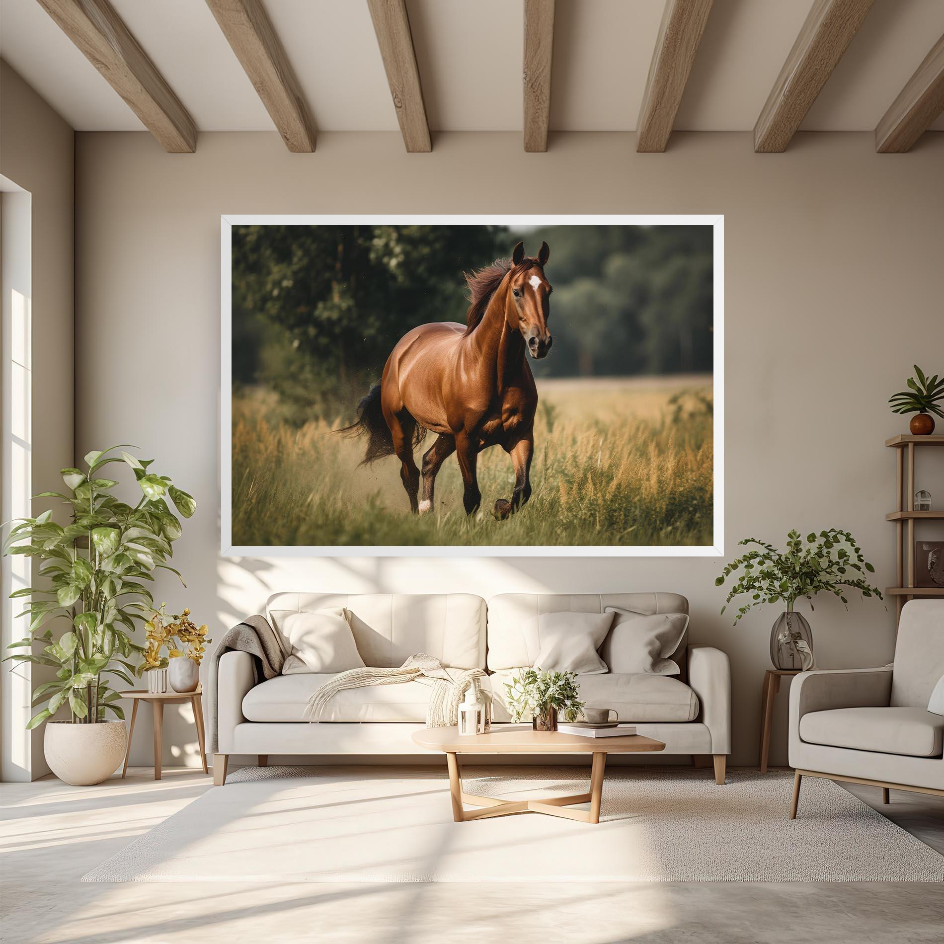 Картина на платно Wild Horse Running mockup 6
