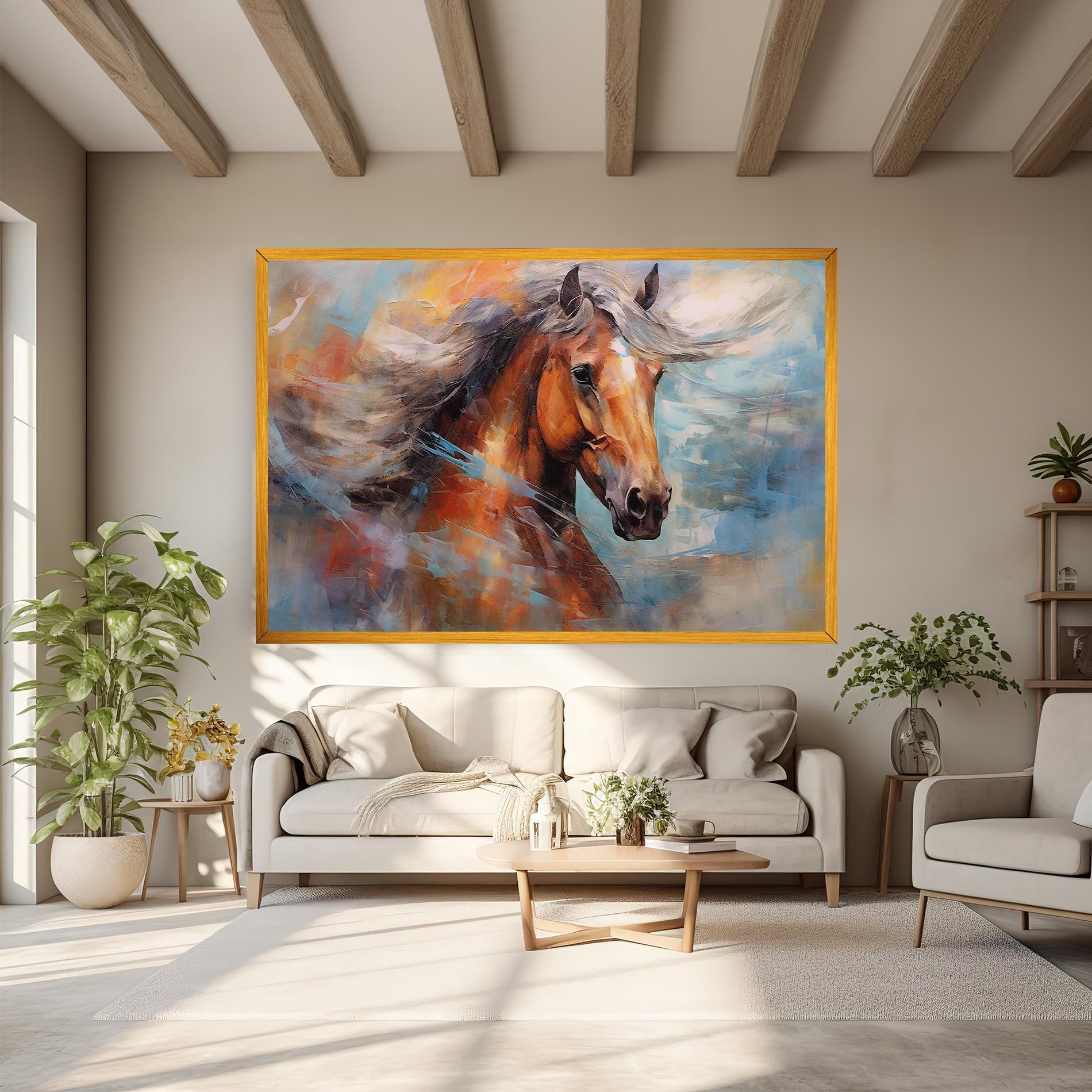 Beautiful Brown Horse mockup 6