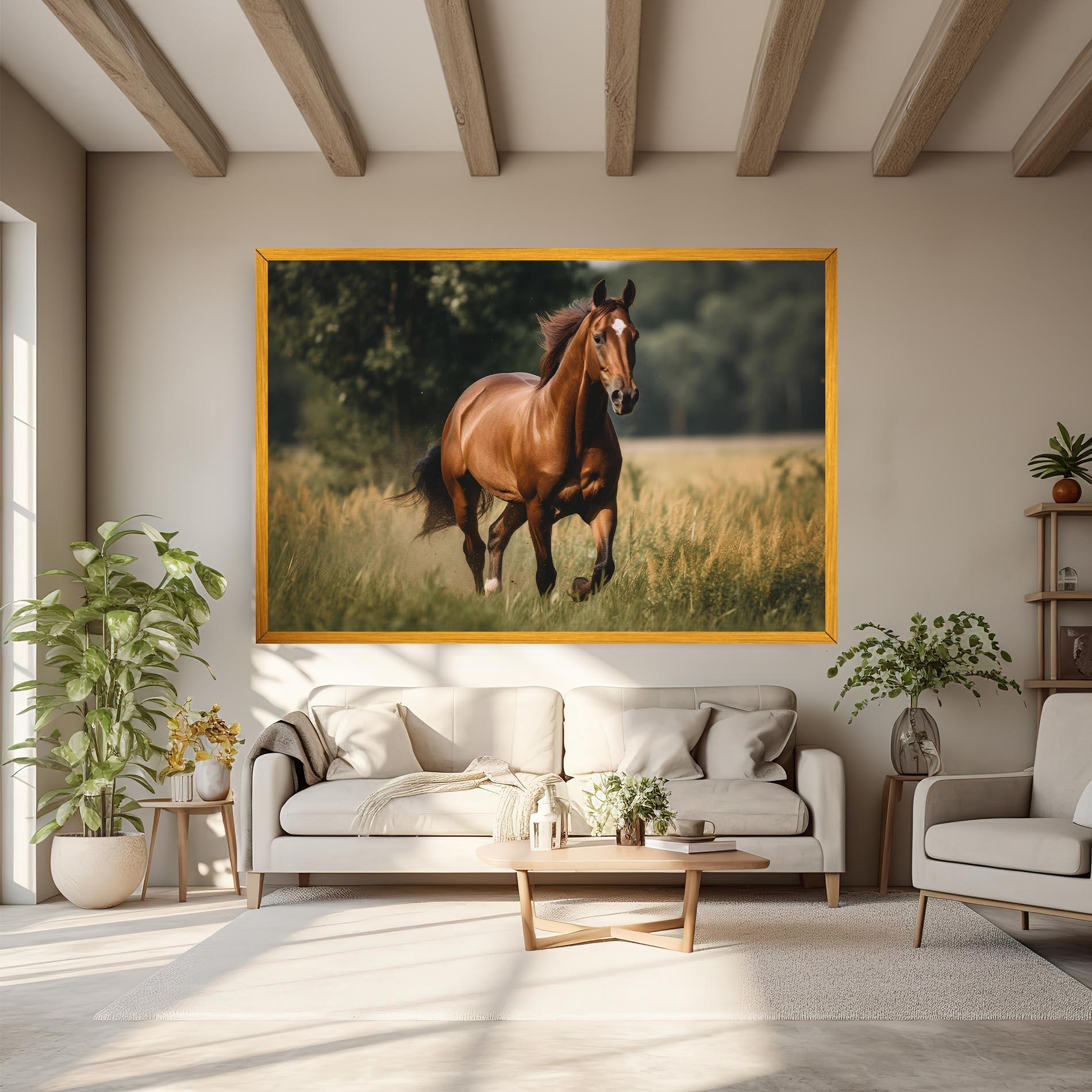 Картина на платно Wild Horse Running mockup 6