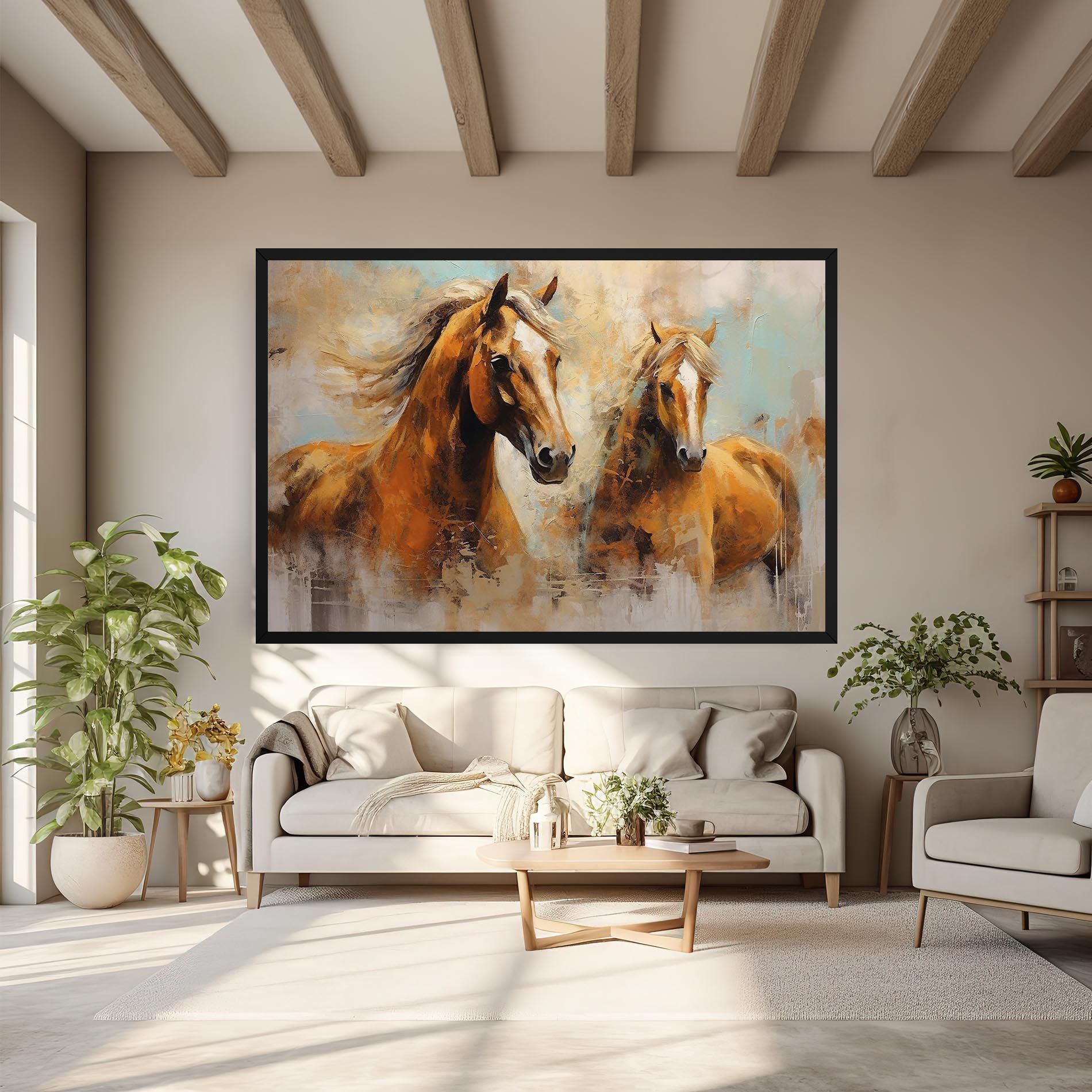 Brown Horses Staying mockup 6