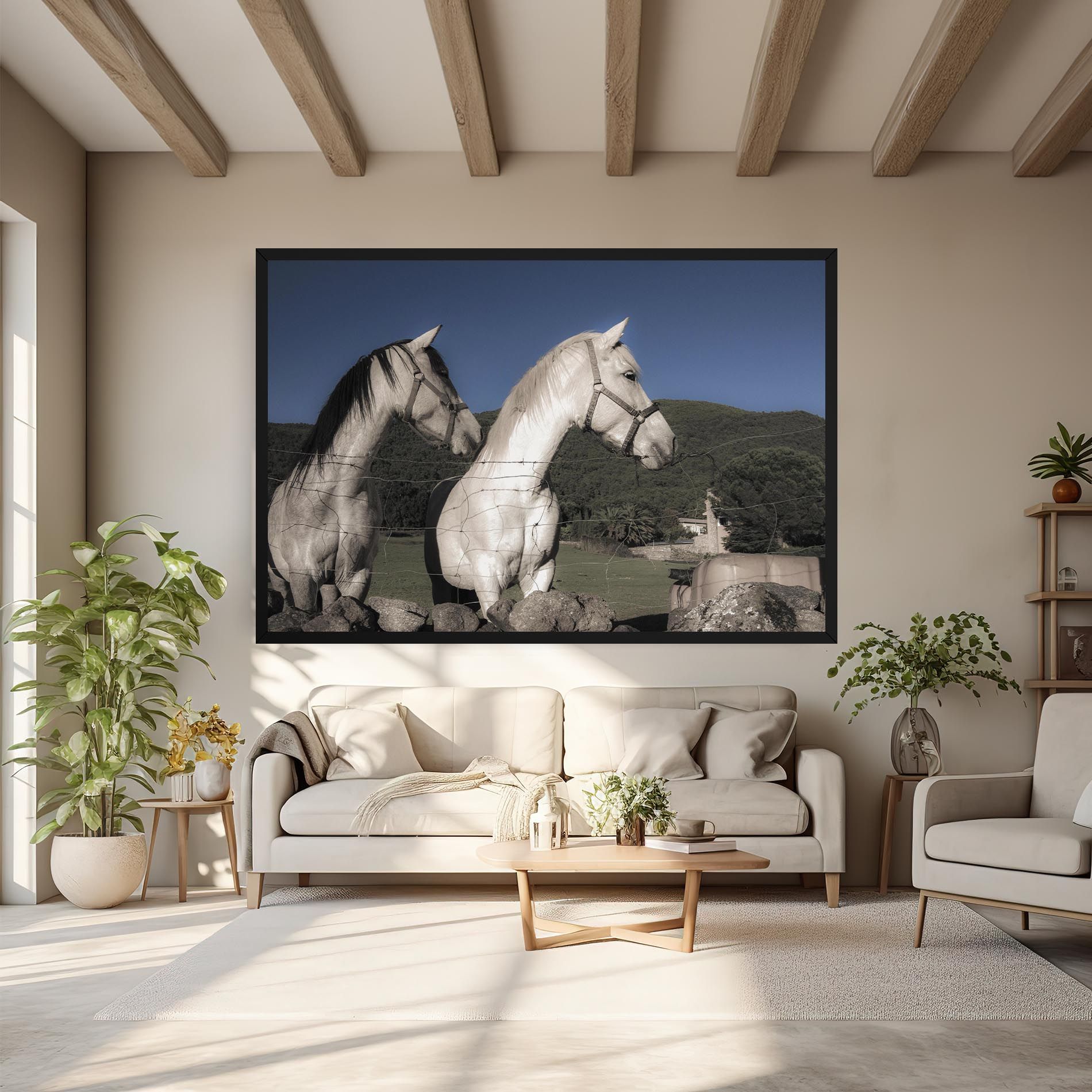 White Grey Horse mockup 6