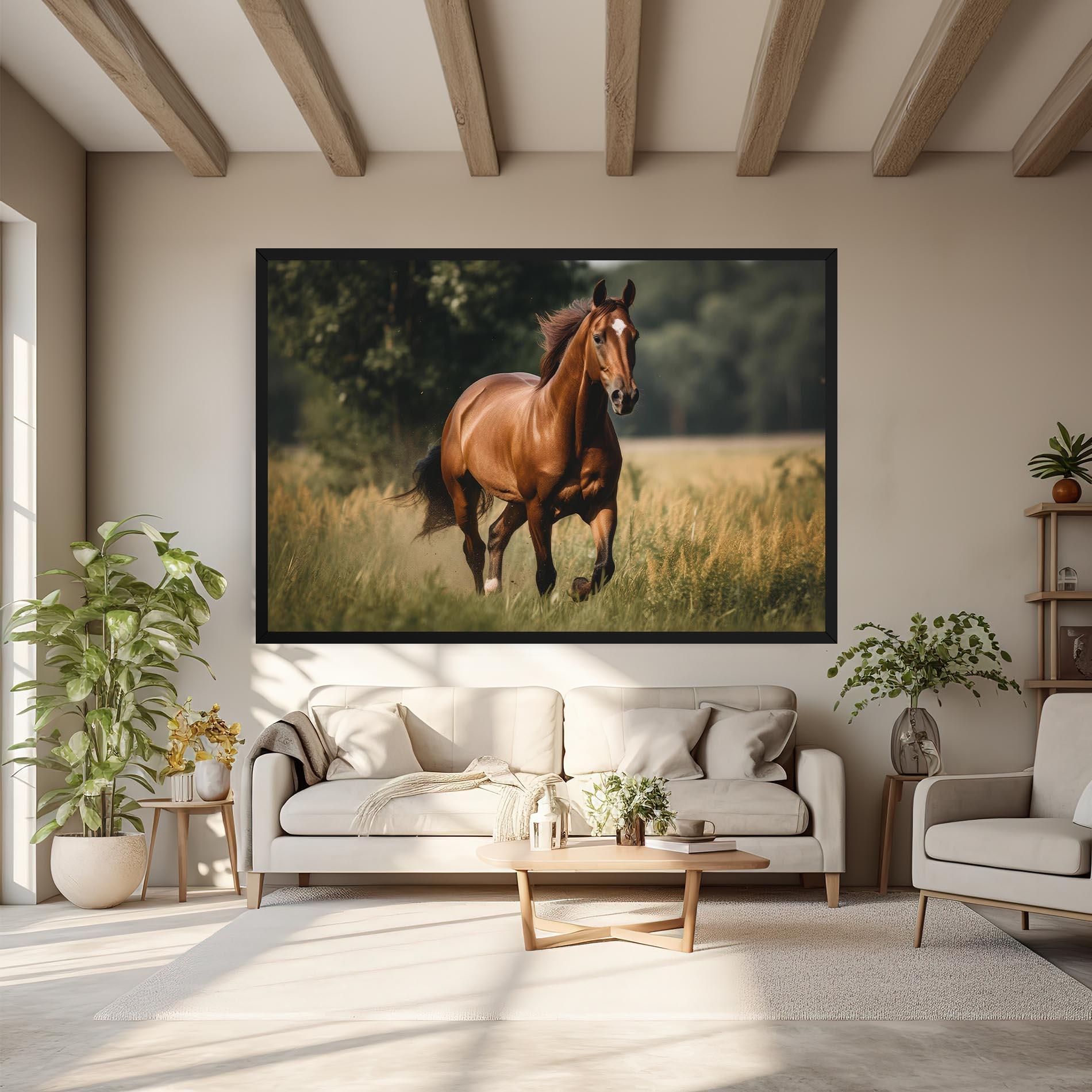 Картина на платно Wild Horse Running mockup 6