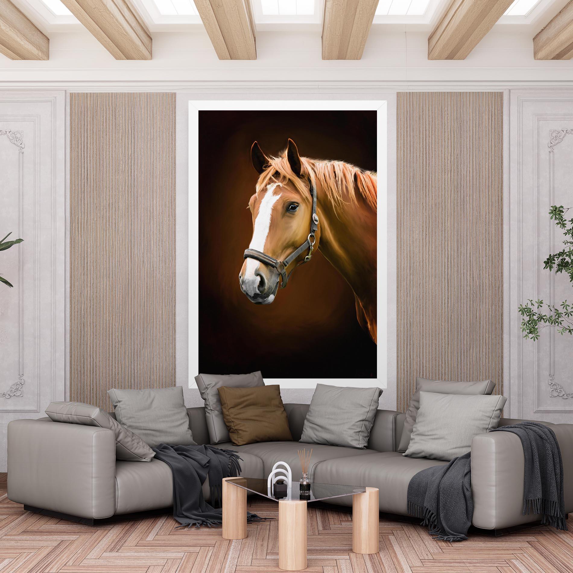 Картина на платно Digital Painted Horse mockup 6