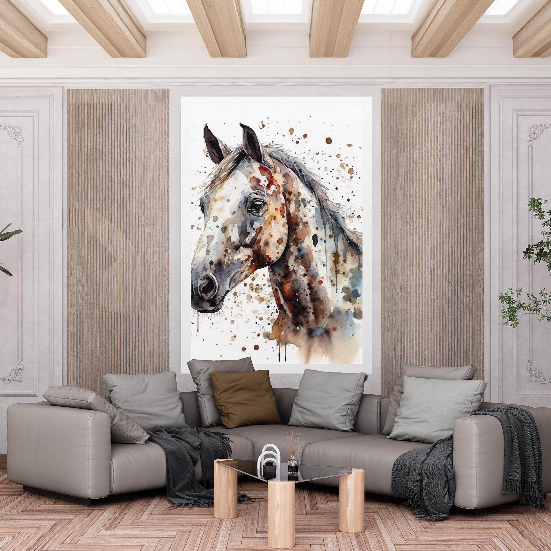 Картина на платно Watercolor Horse mockup 6