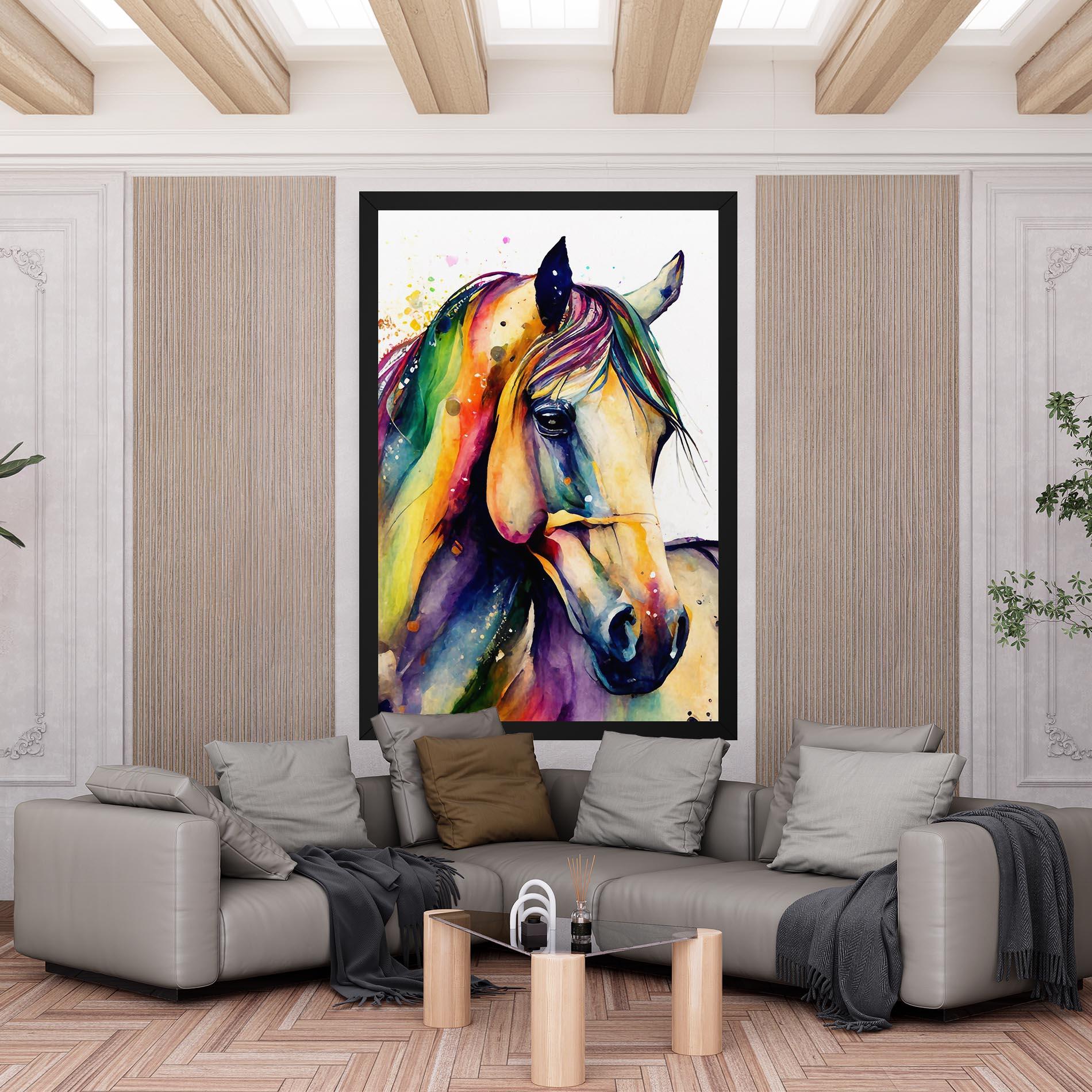 Картина на платно Colorful Horse mockup 6