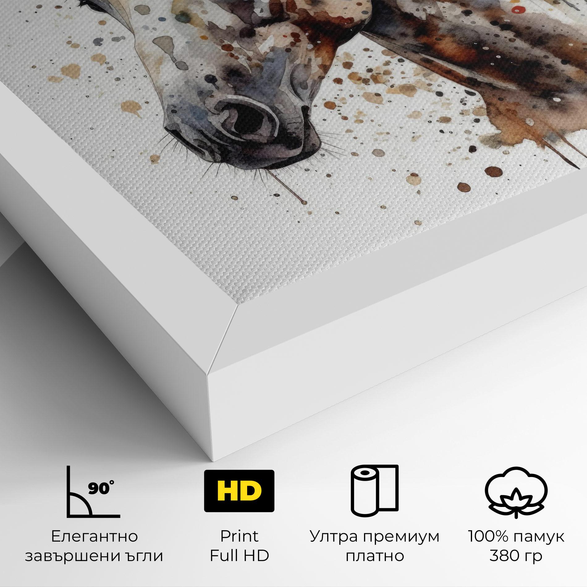 Картина на платно Watercolor Horse mockup 4