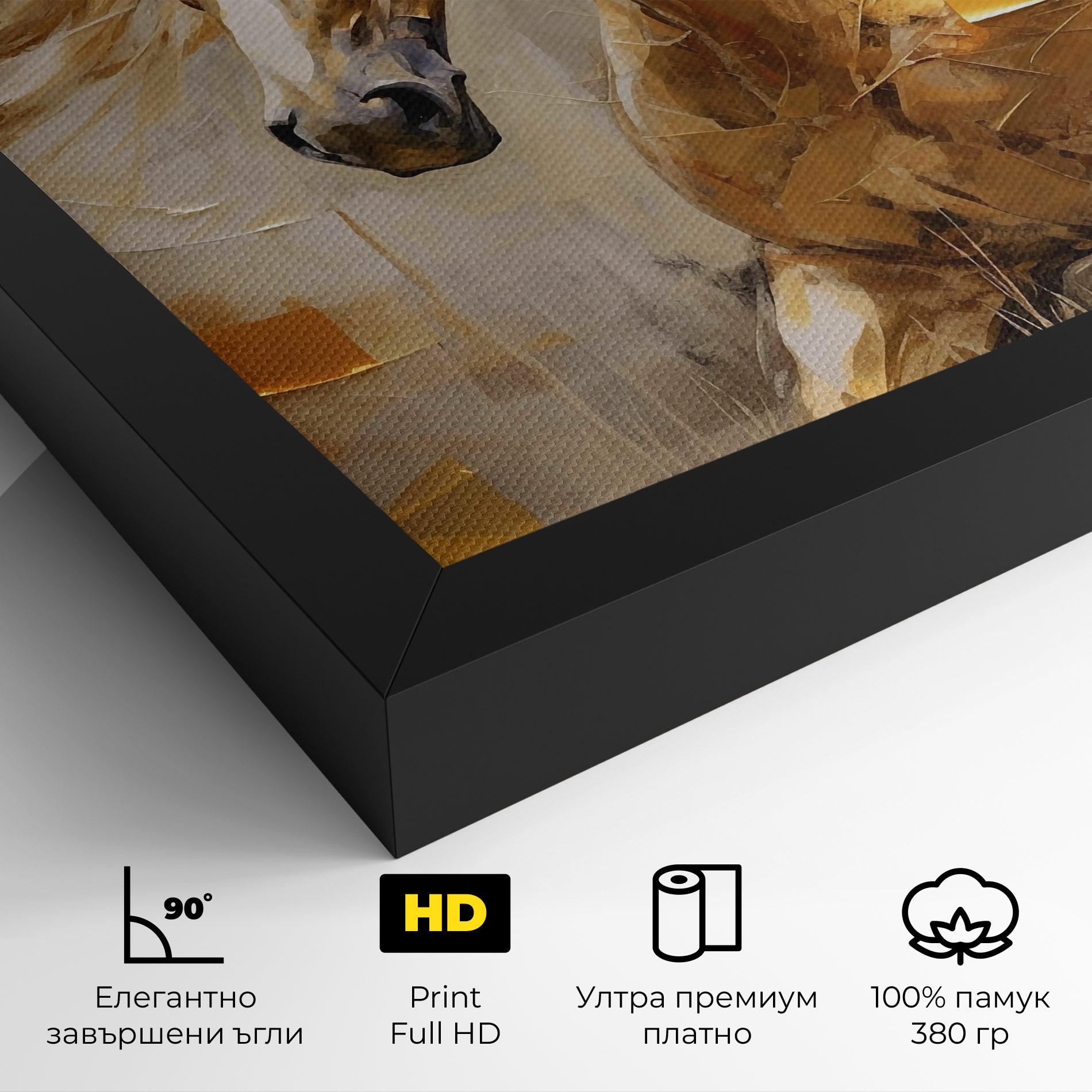 Картина на платно Light Brown Horse mockup 4
