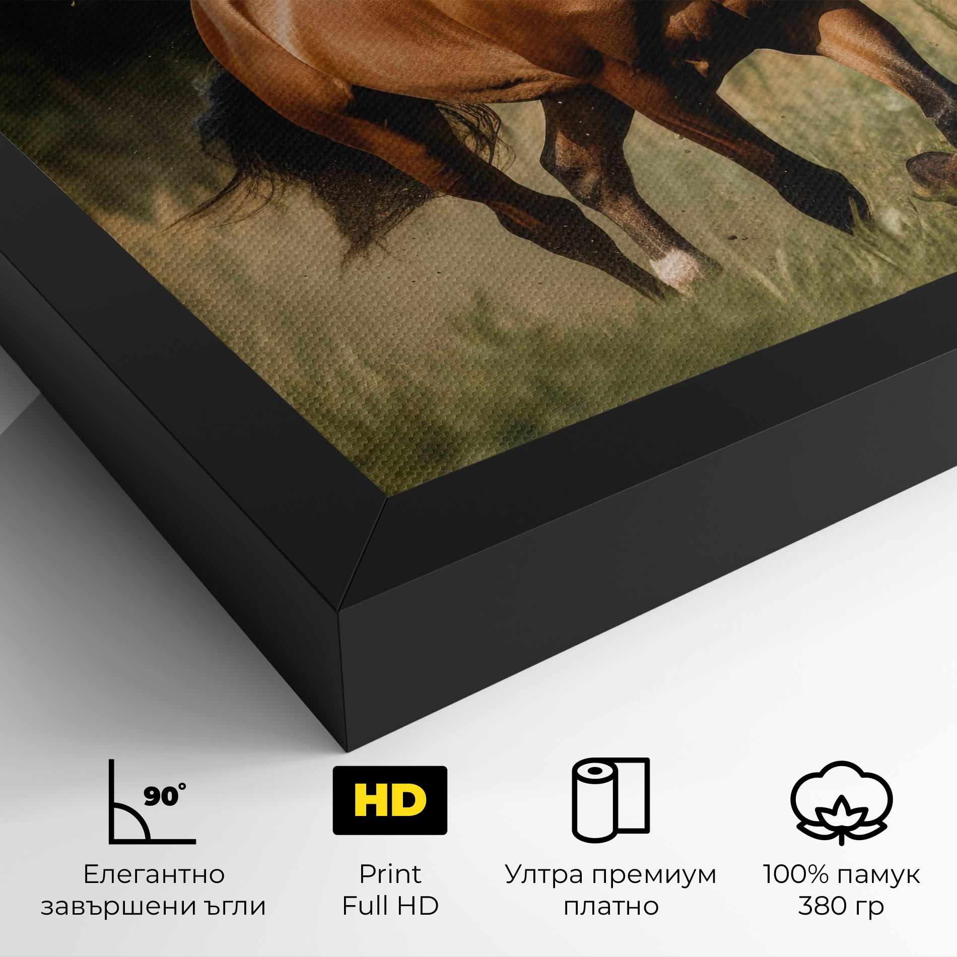 Картина на платно Wild Horse Running mockup 4