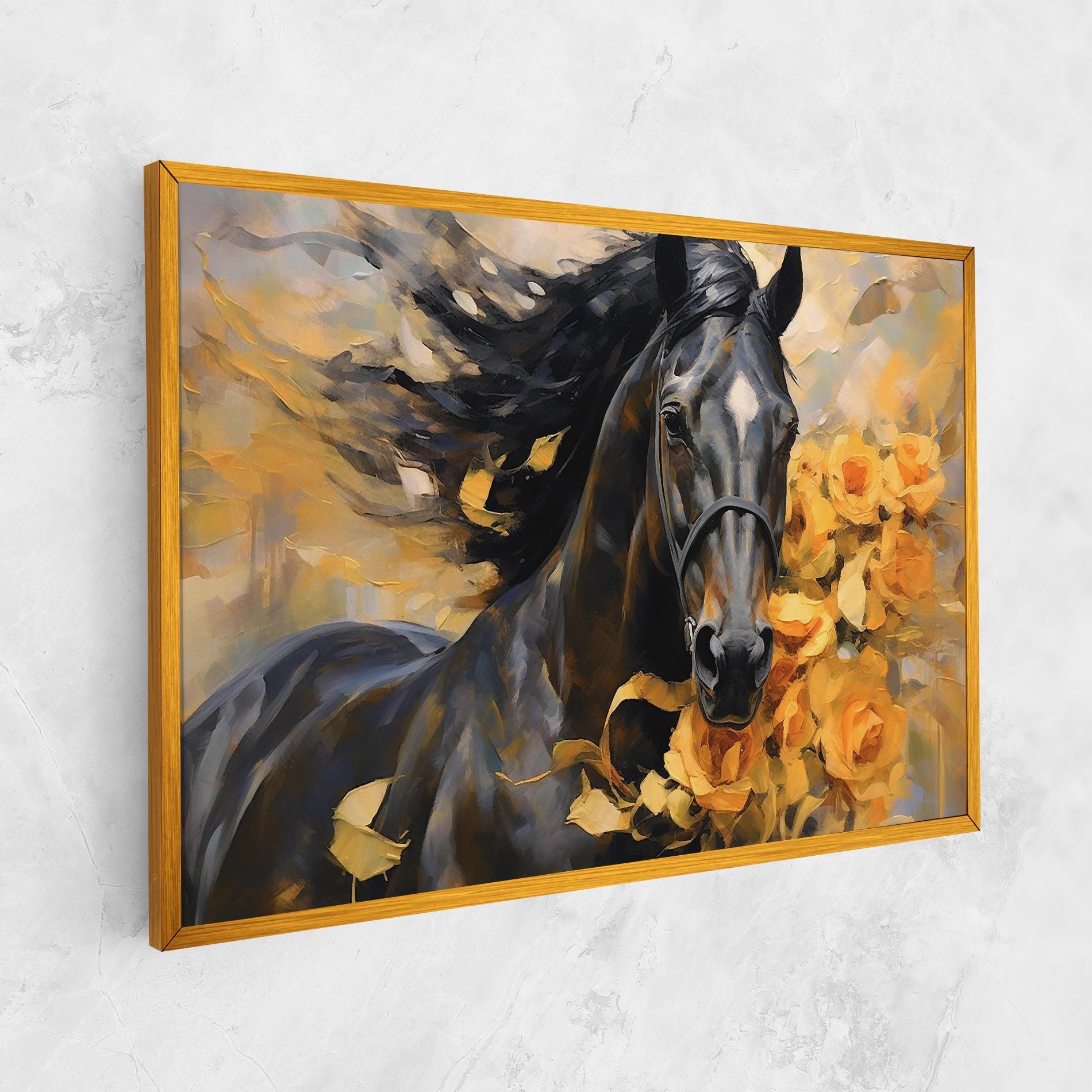 Yellow Roses Horse mockup 1
