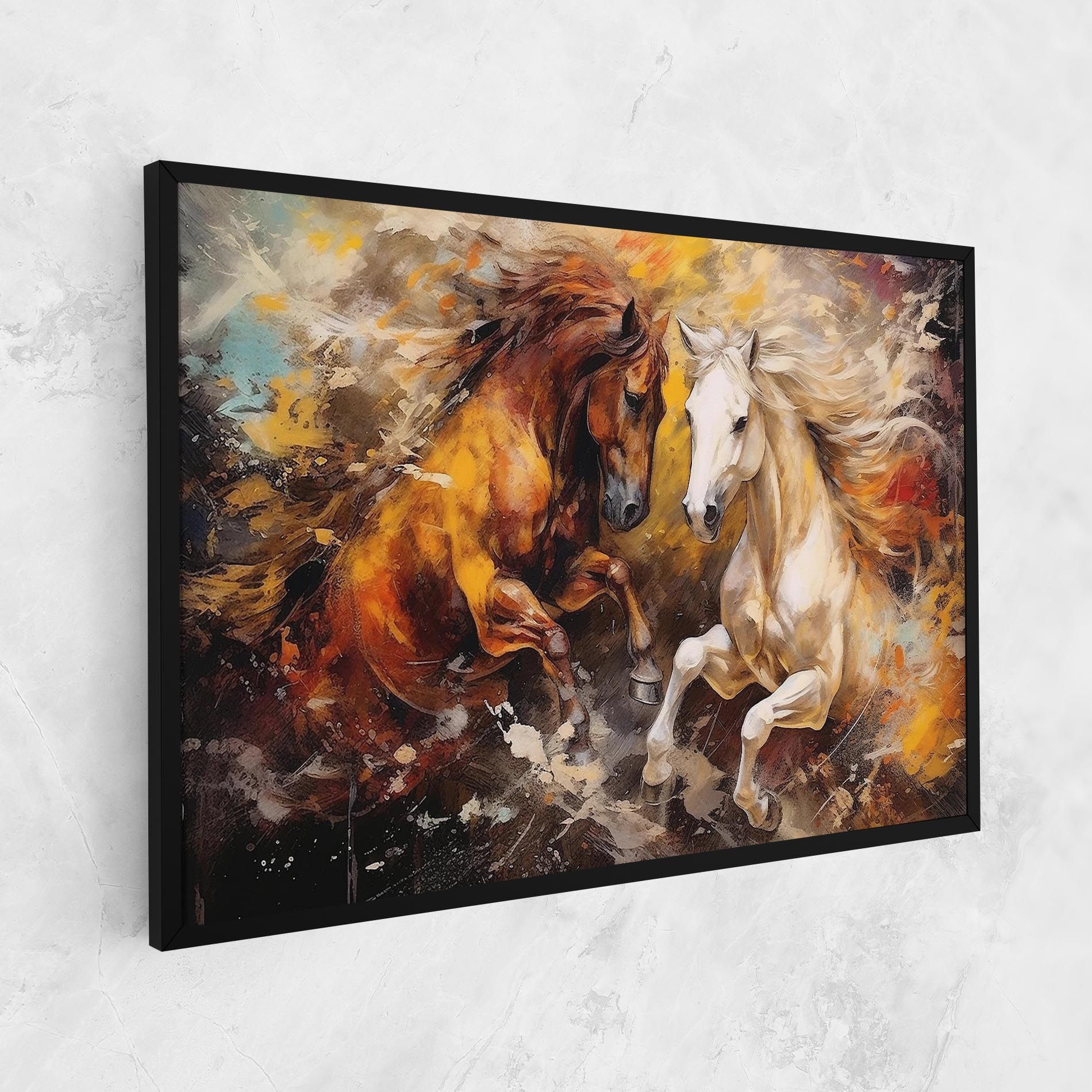 Brown White Horses mockup 1
