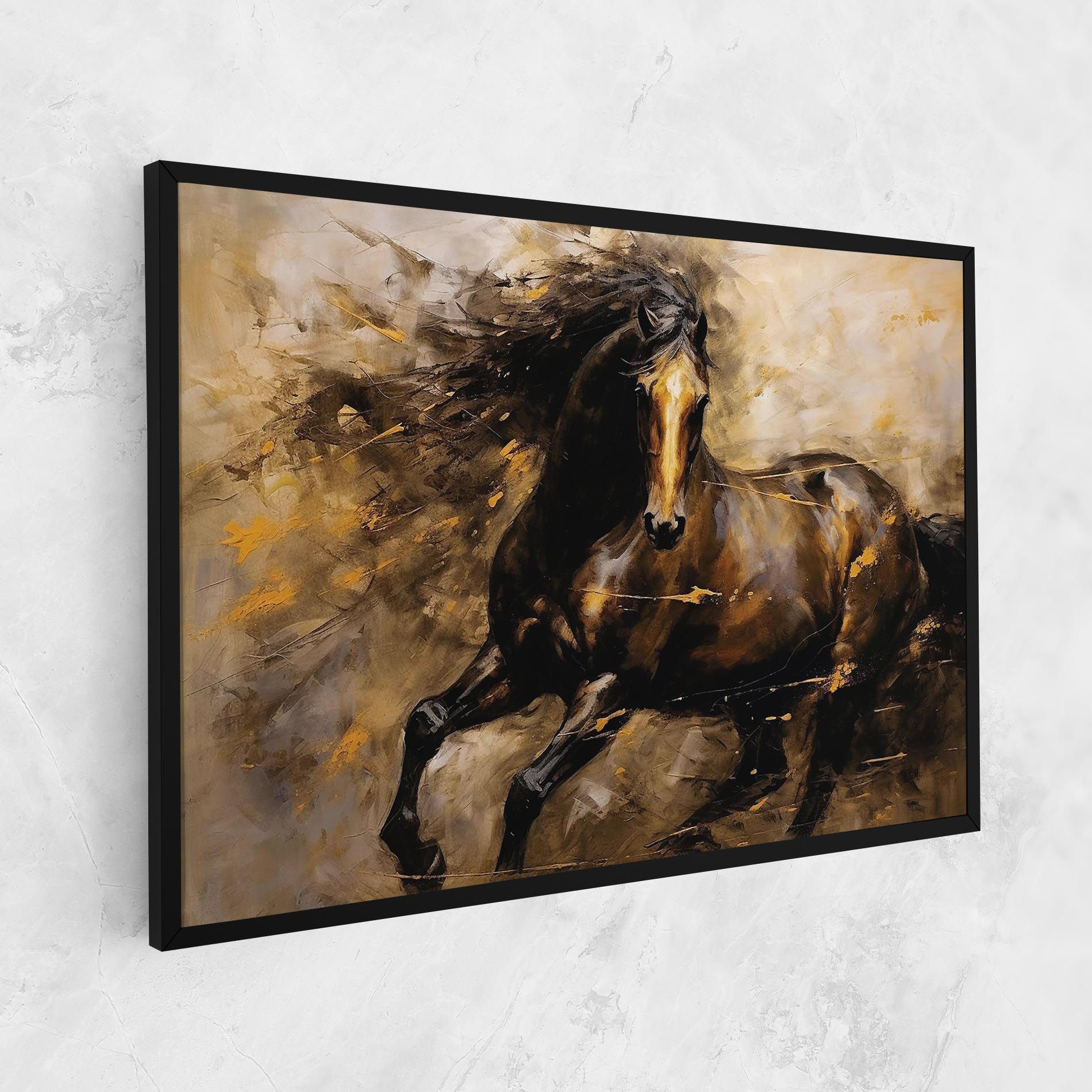 Gold Brown Horse mockup 1