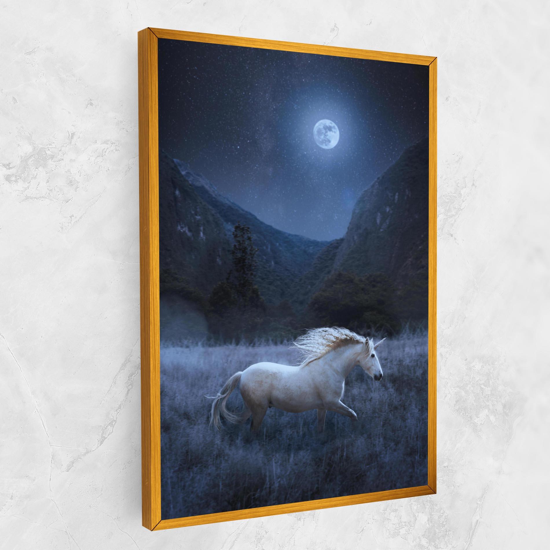 Картина на платно Blue Moon Unicorn mockup 1