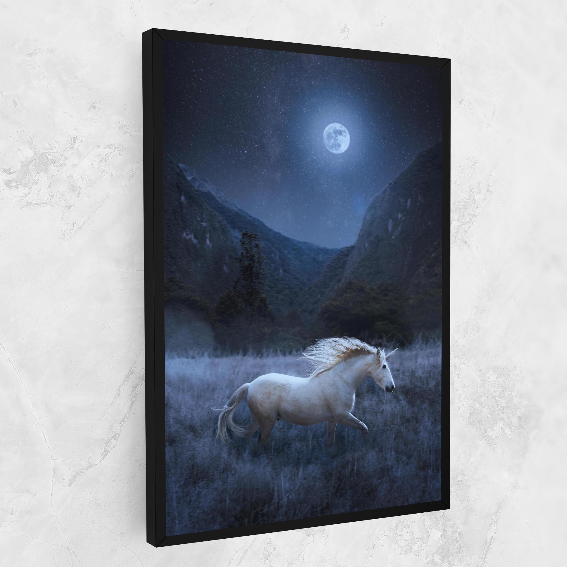 Картина на платно Blue Moon Unicorn mockup 1