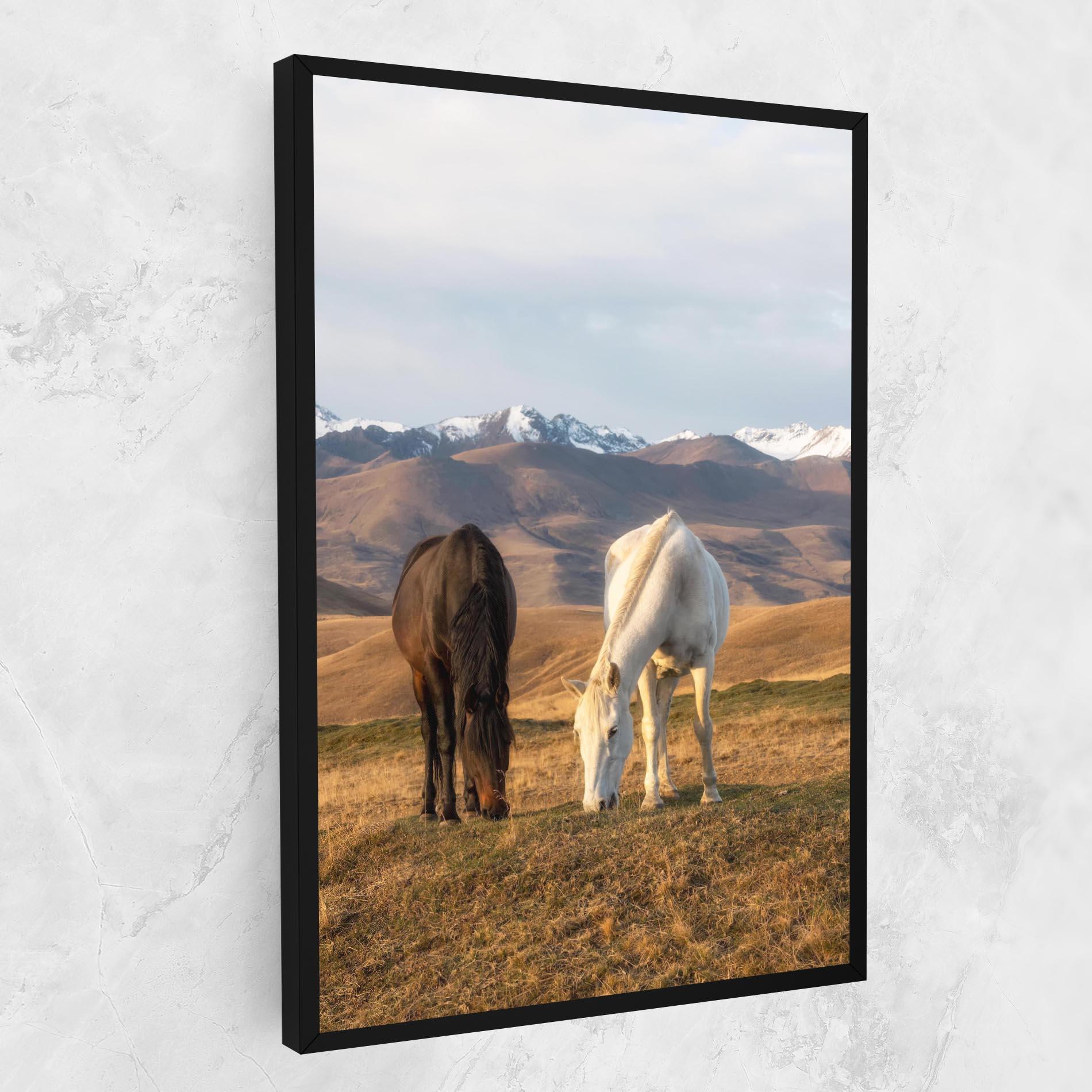 Картина на платно Mountain Horses mockup 1