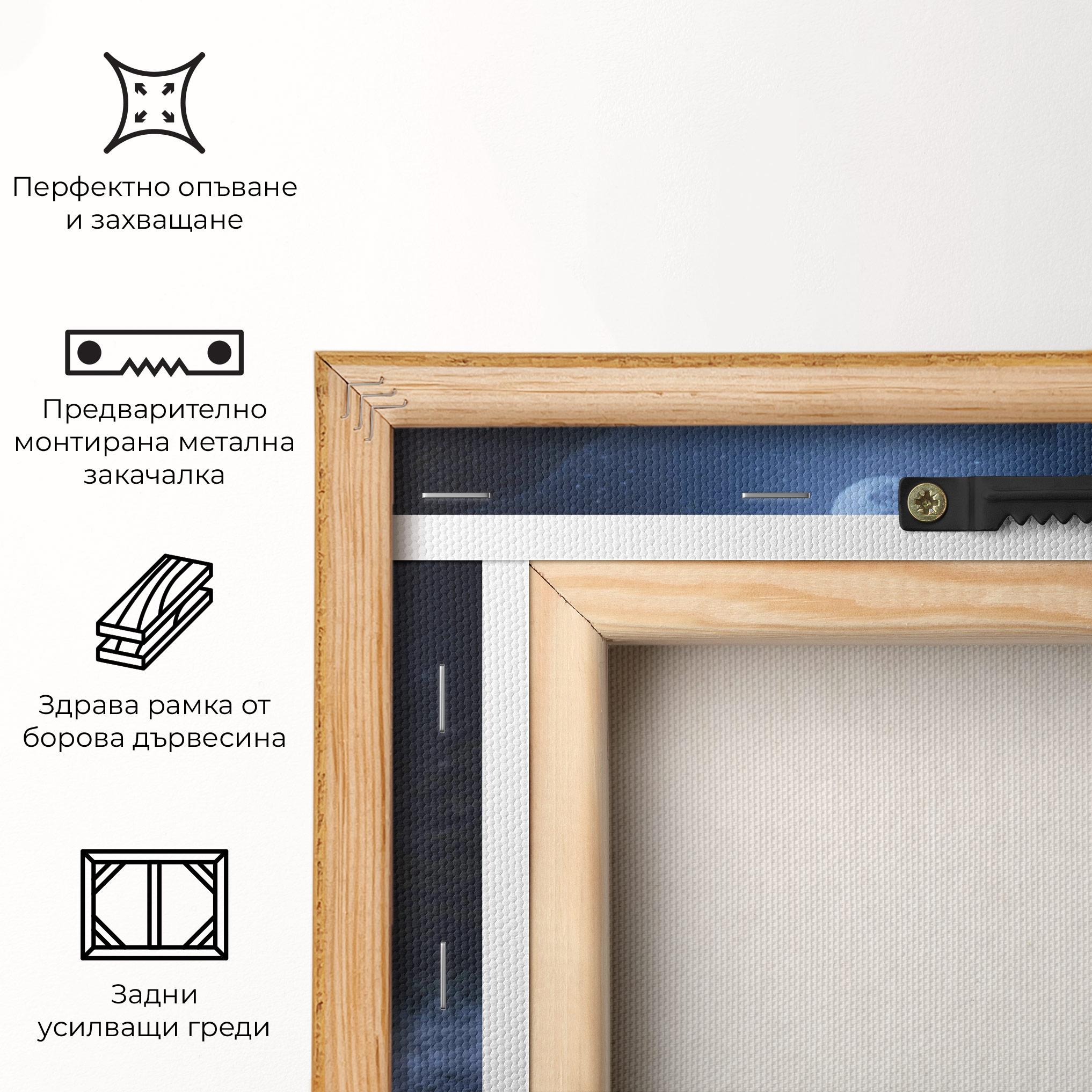 Картина на платно Blue Moon Unicorn mockup 5