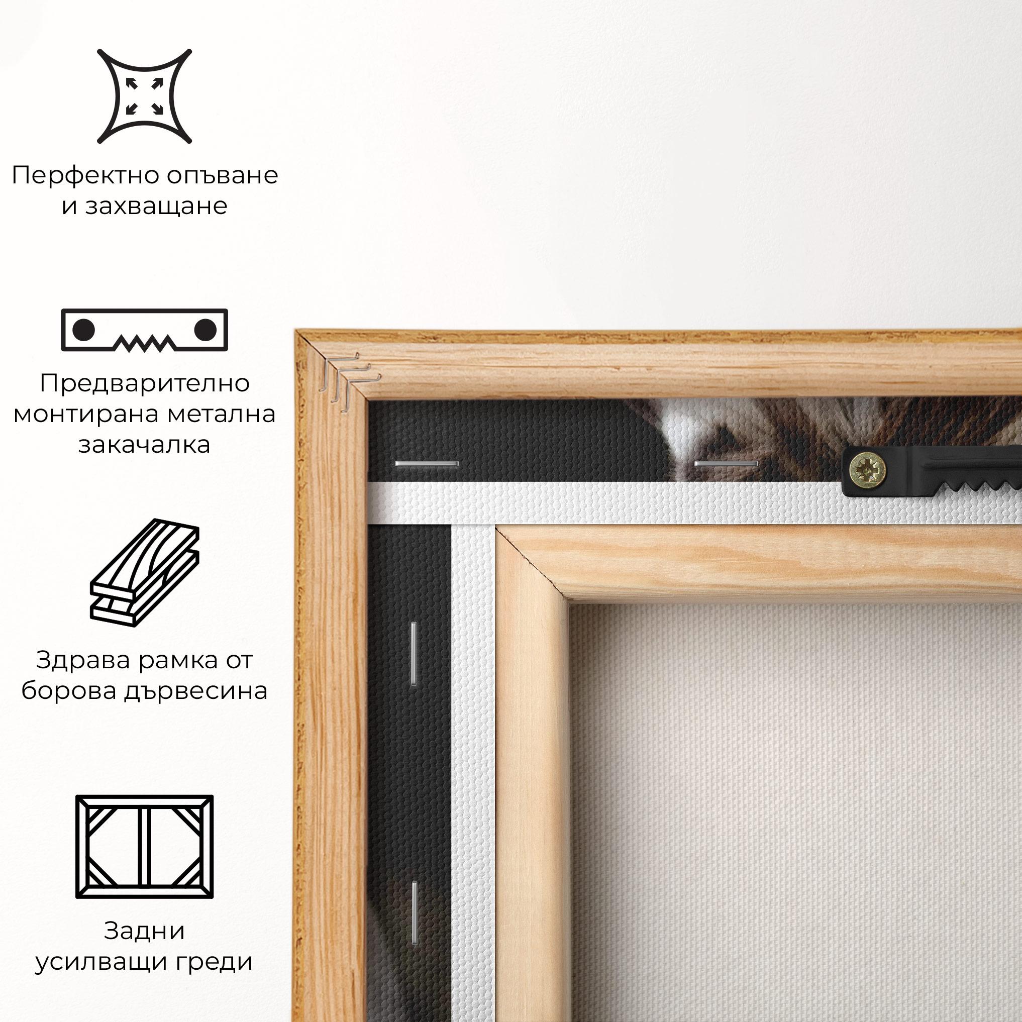 Картина на платно Grey Horse Head mockup 5