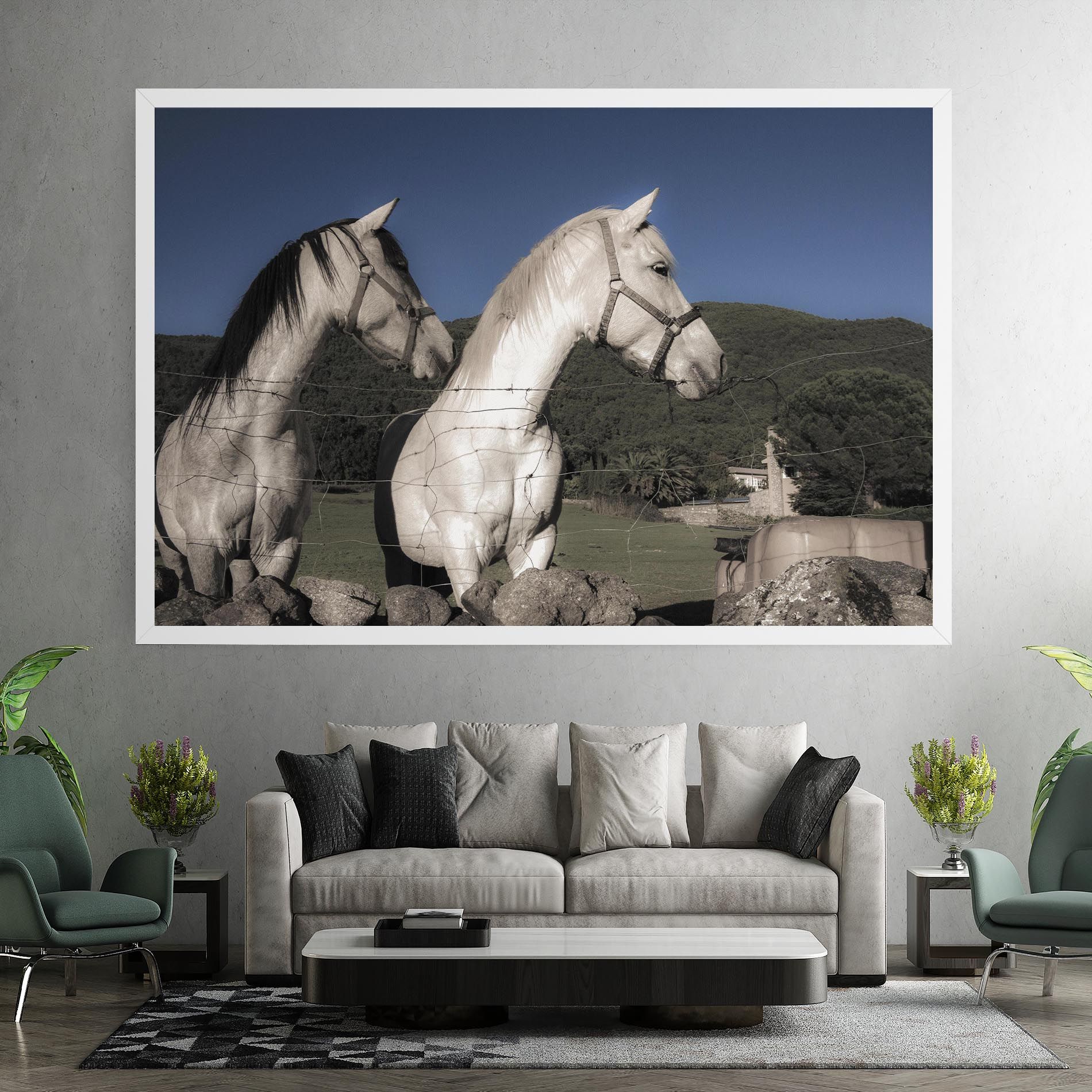 White Grey Horse mockup 7