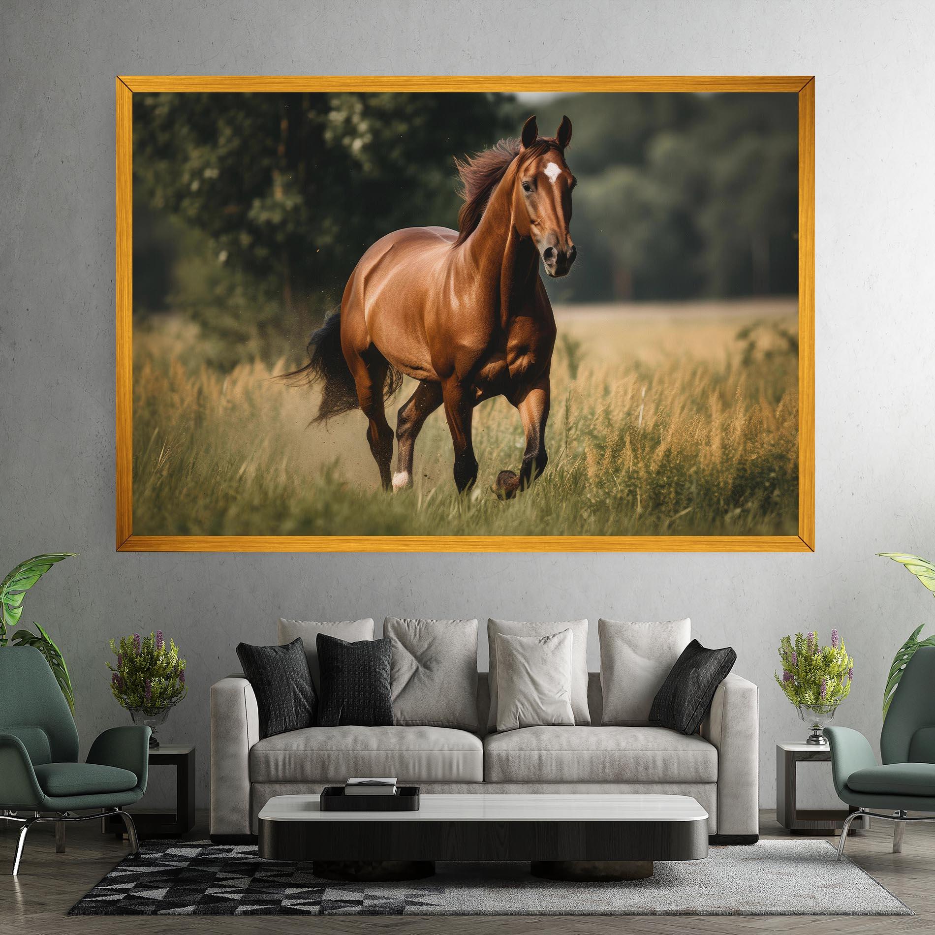 Картина на платно Wild Horse Running mockup 7