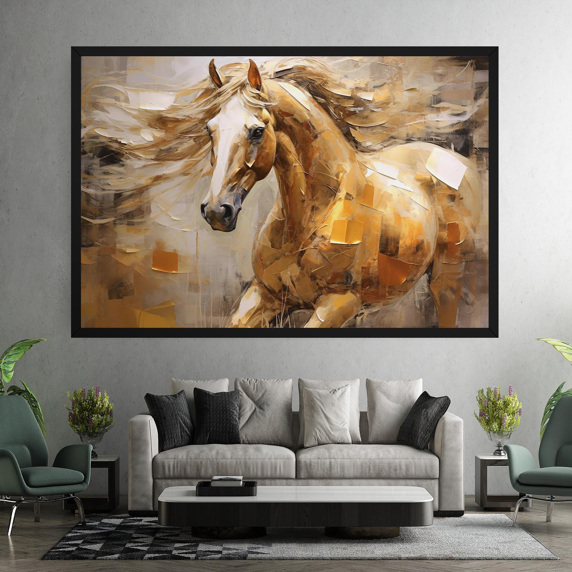 Картина на платно Light Brown Horse mockup 7