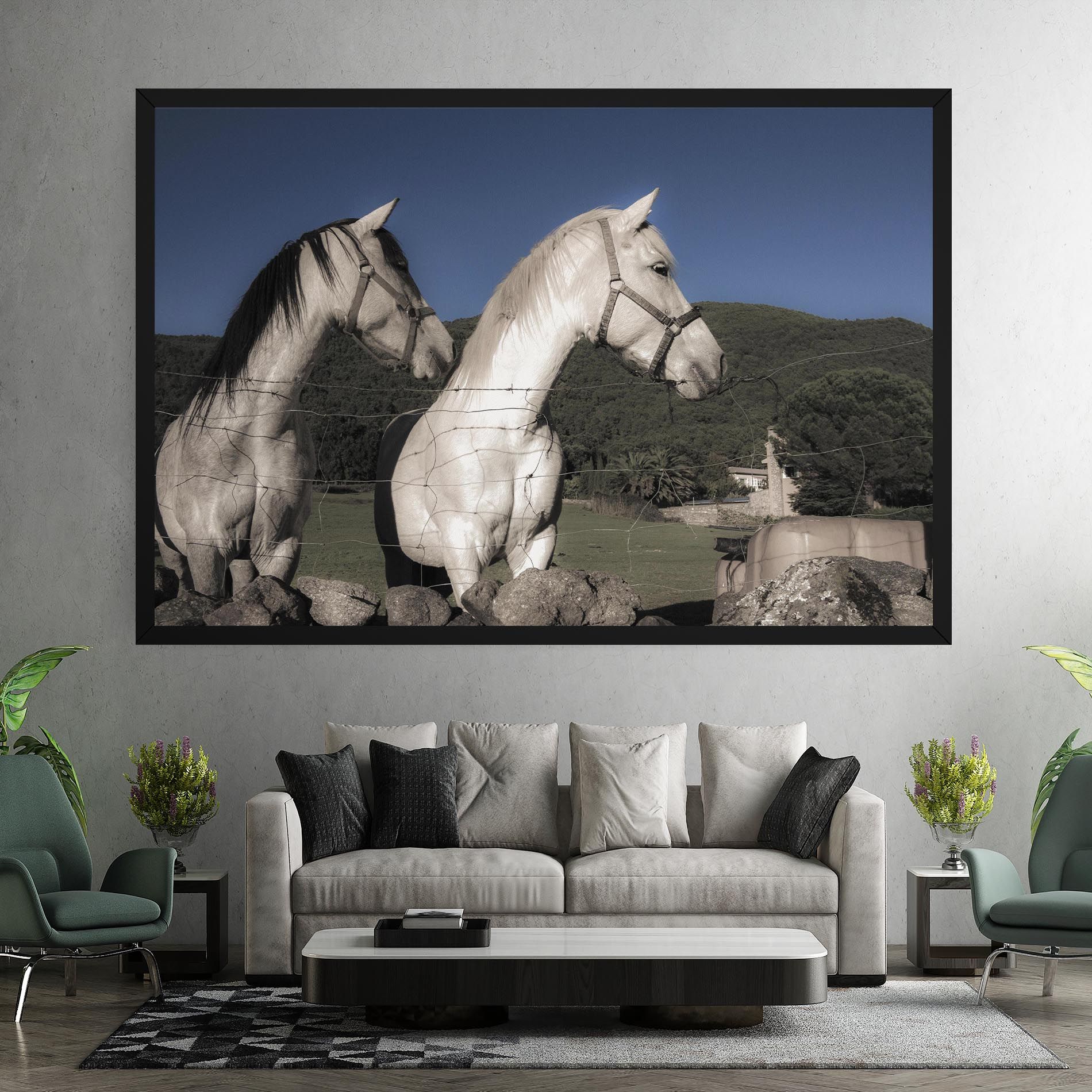 White Grey Horse mockup 7