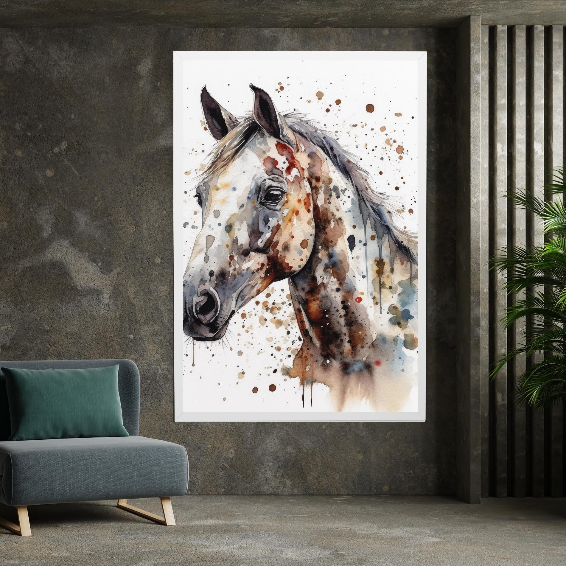 Картина на платно Watercolor Horse mockup 7