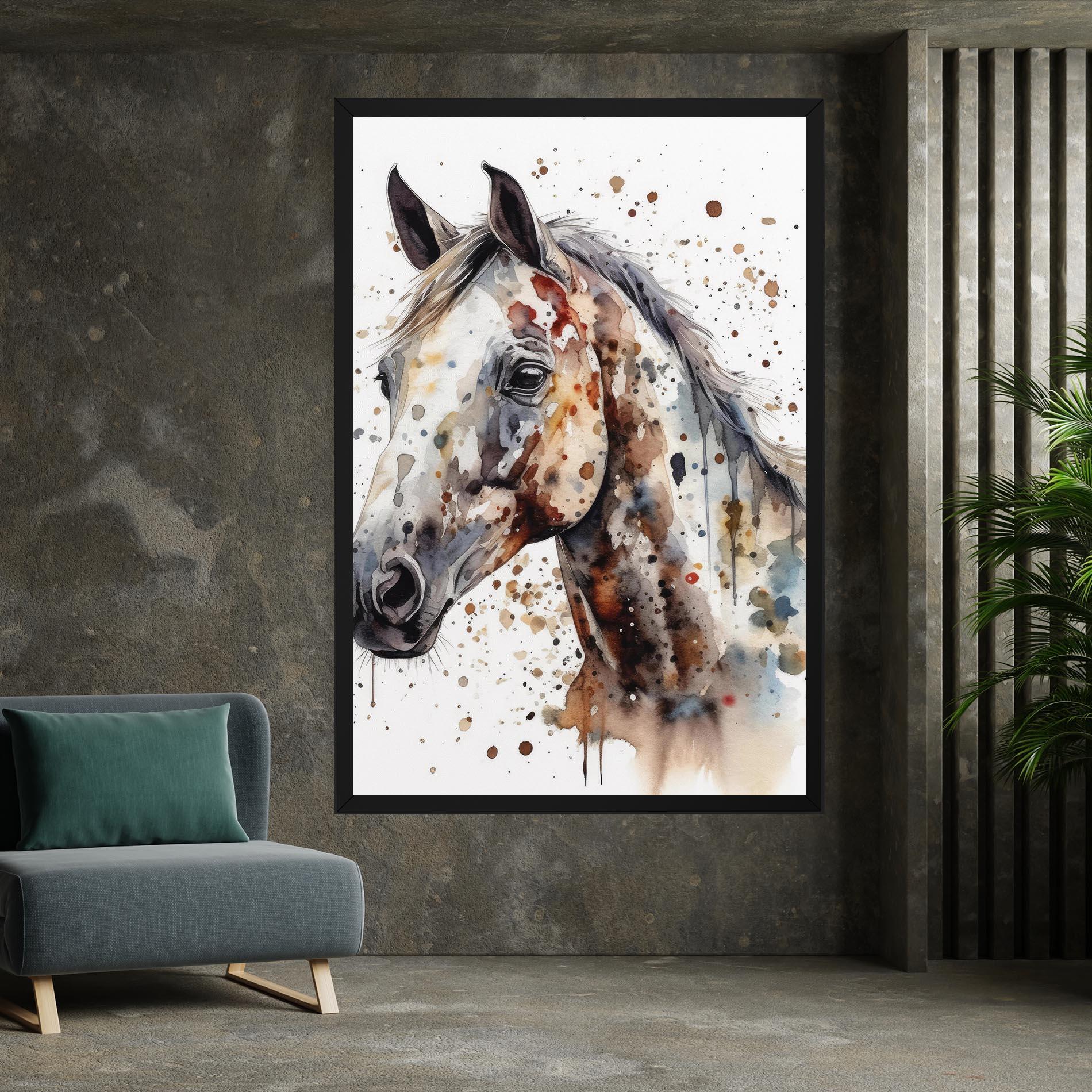 Картина на платно Watercolor Horse mockup 7