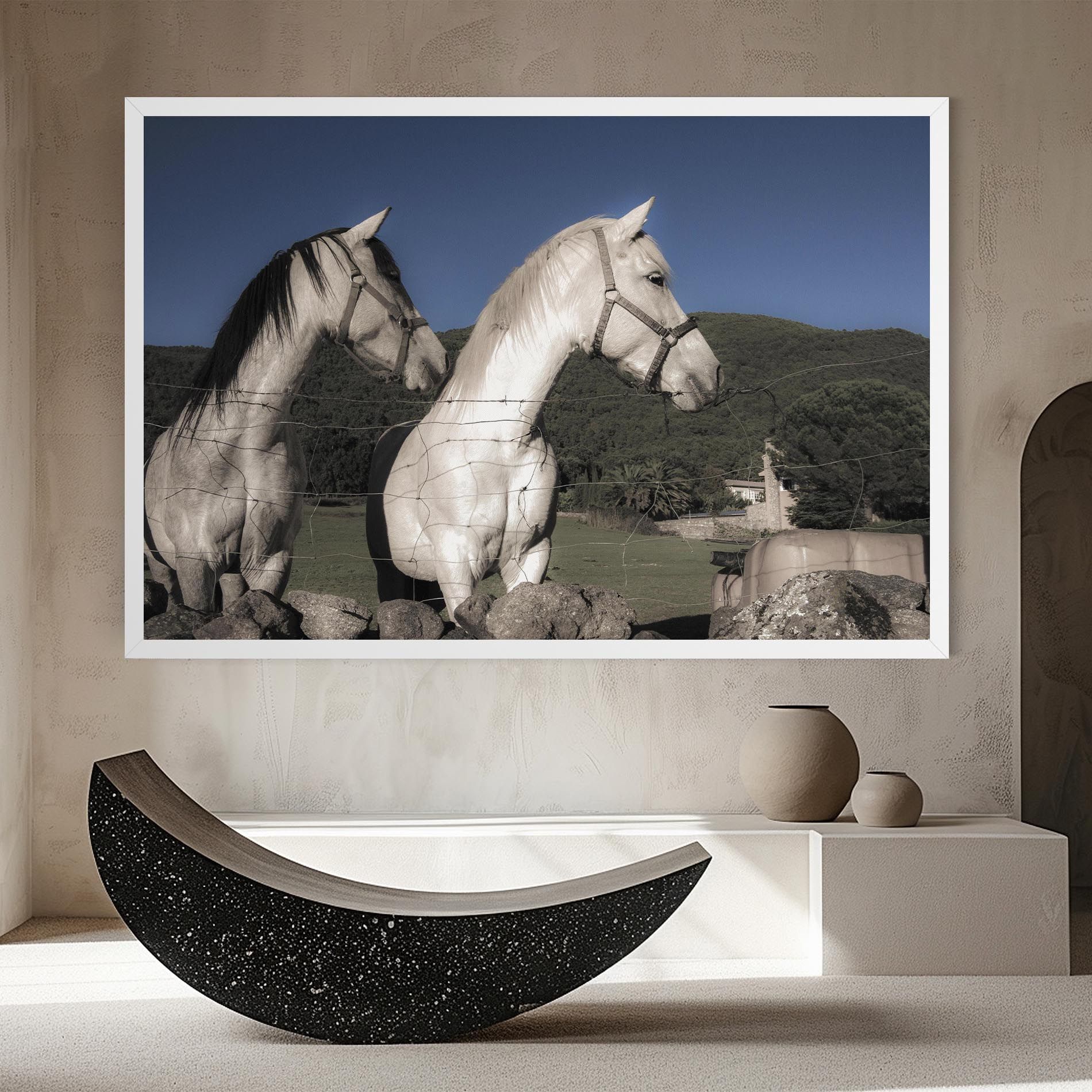 White Grey Horse mockup 8