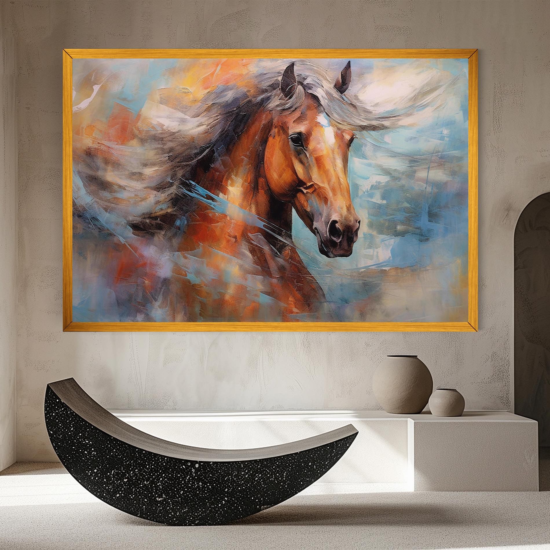Beautiful Brown Horse mockup 8