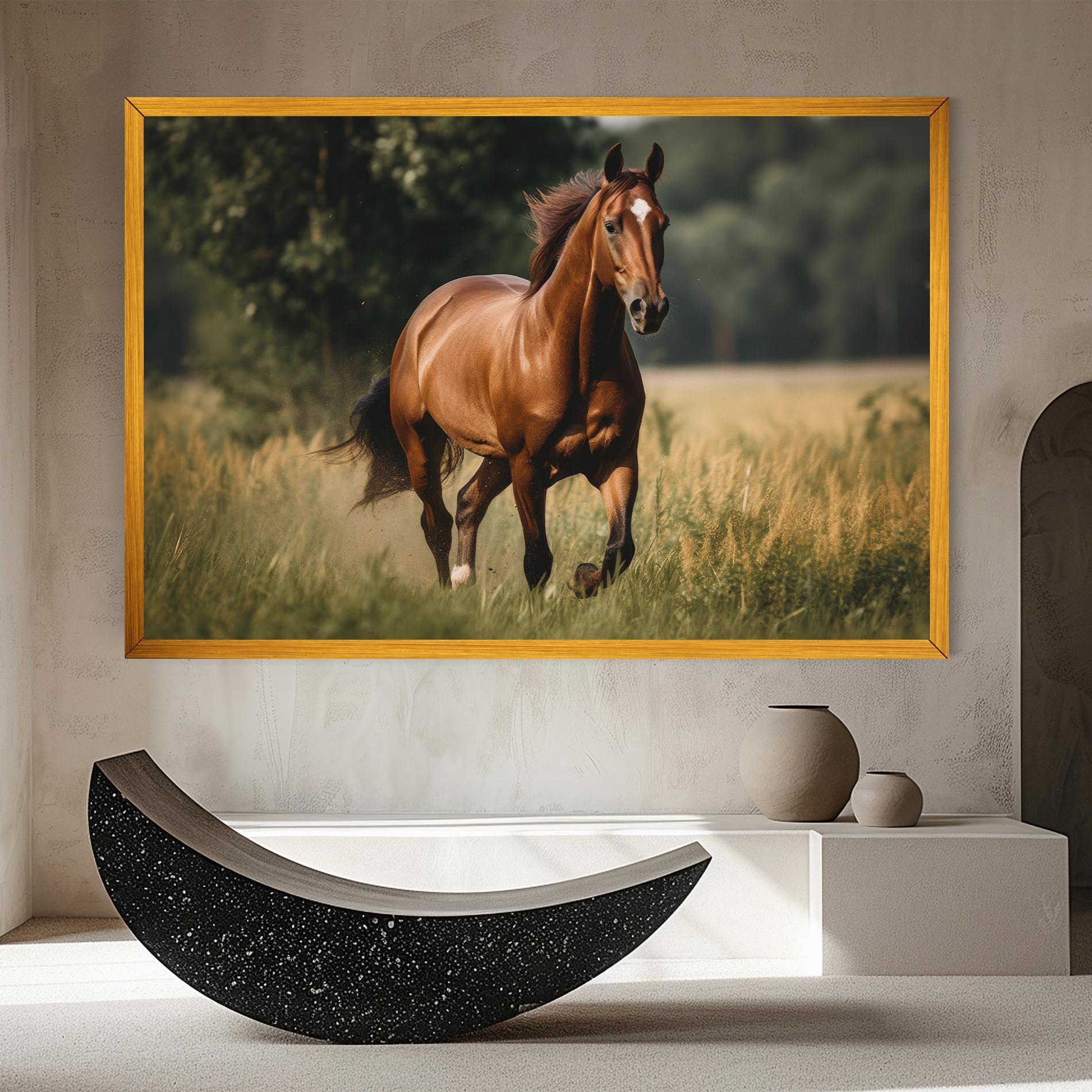 Картина на платно Wild Horse Running mockup 8