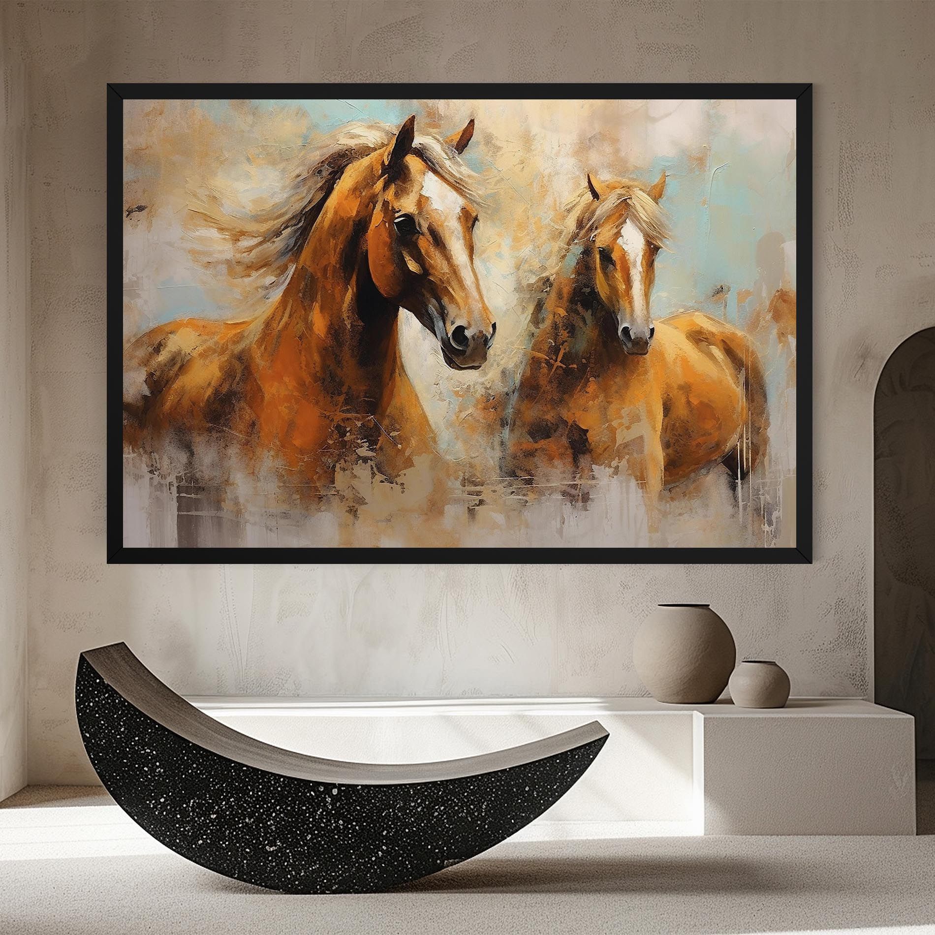 Brown Horses Staying mockup 8