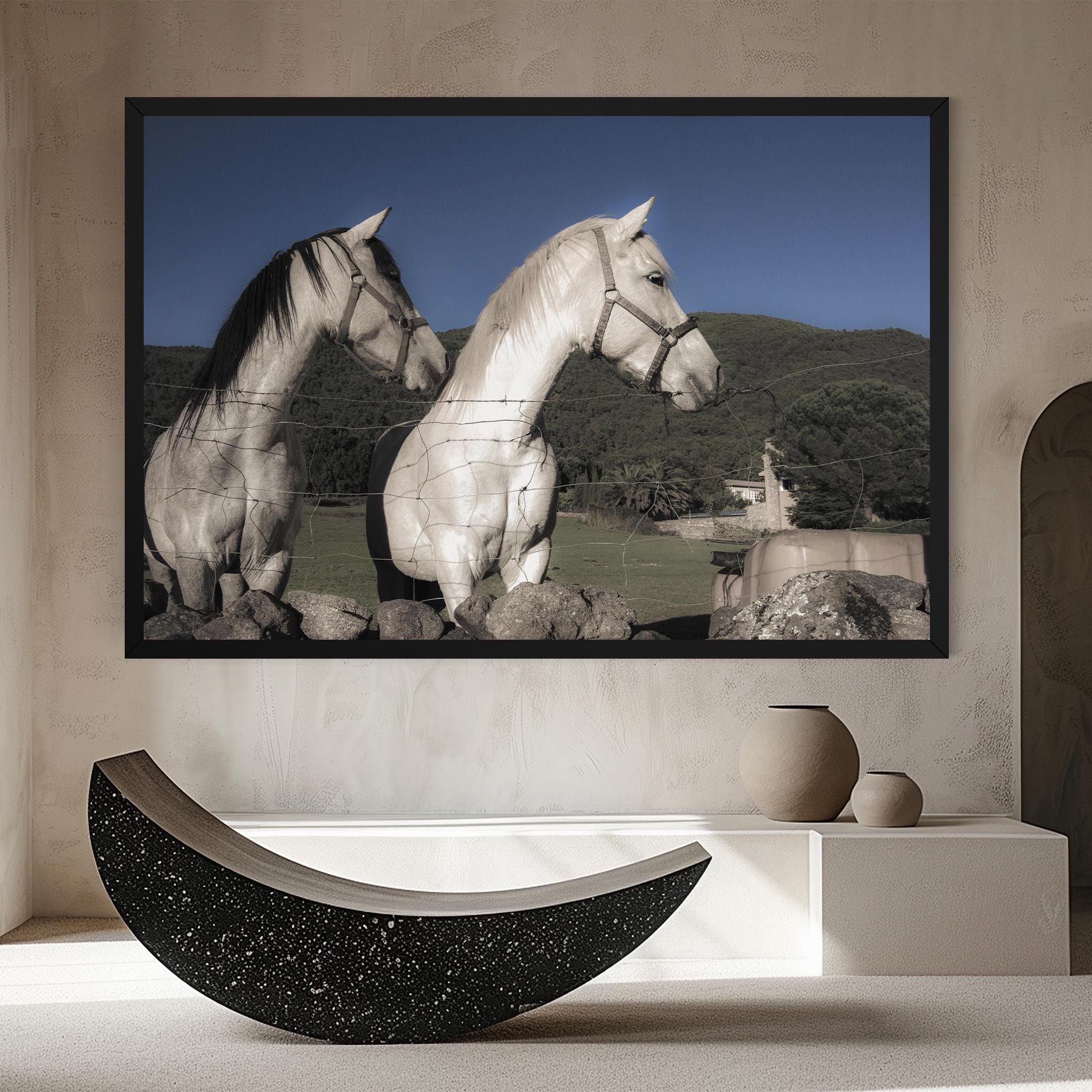 White Grey Horse mockup 8