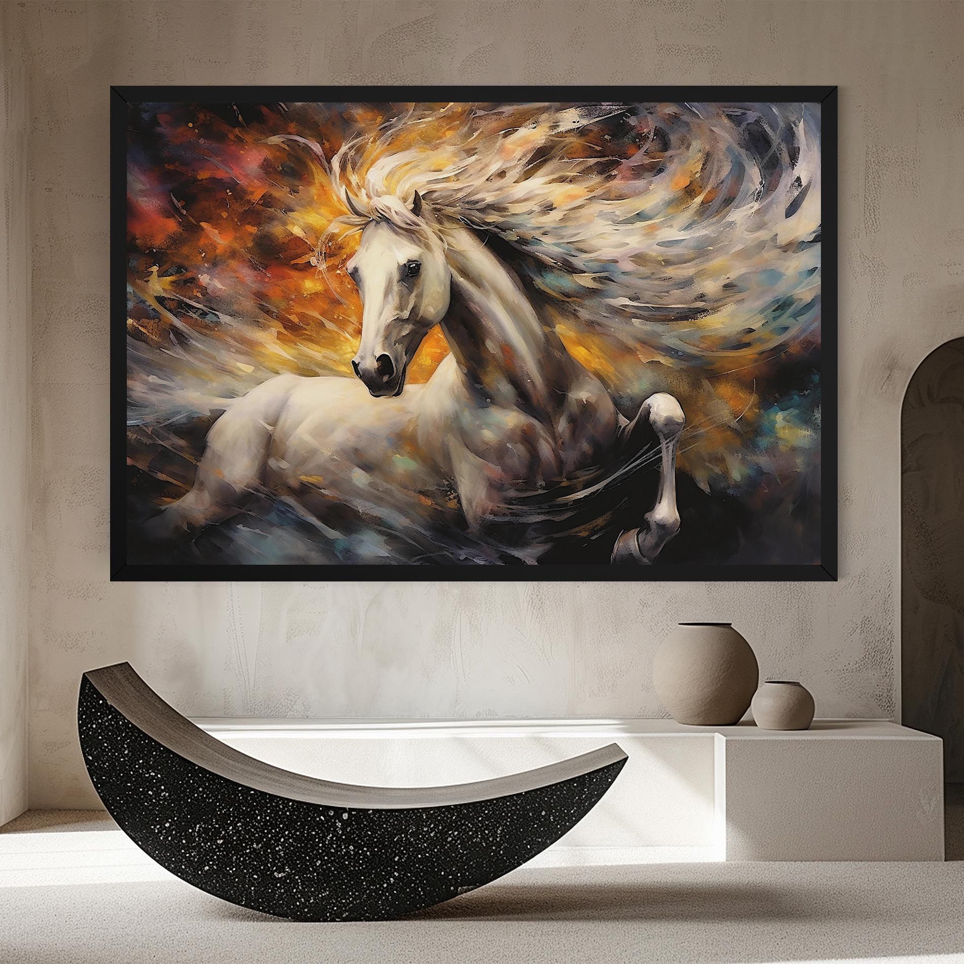 White Horse Painting mockup 8