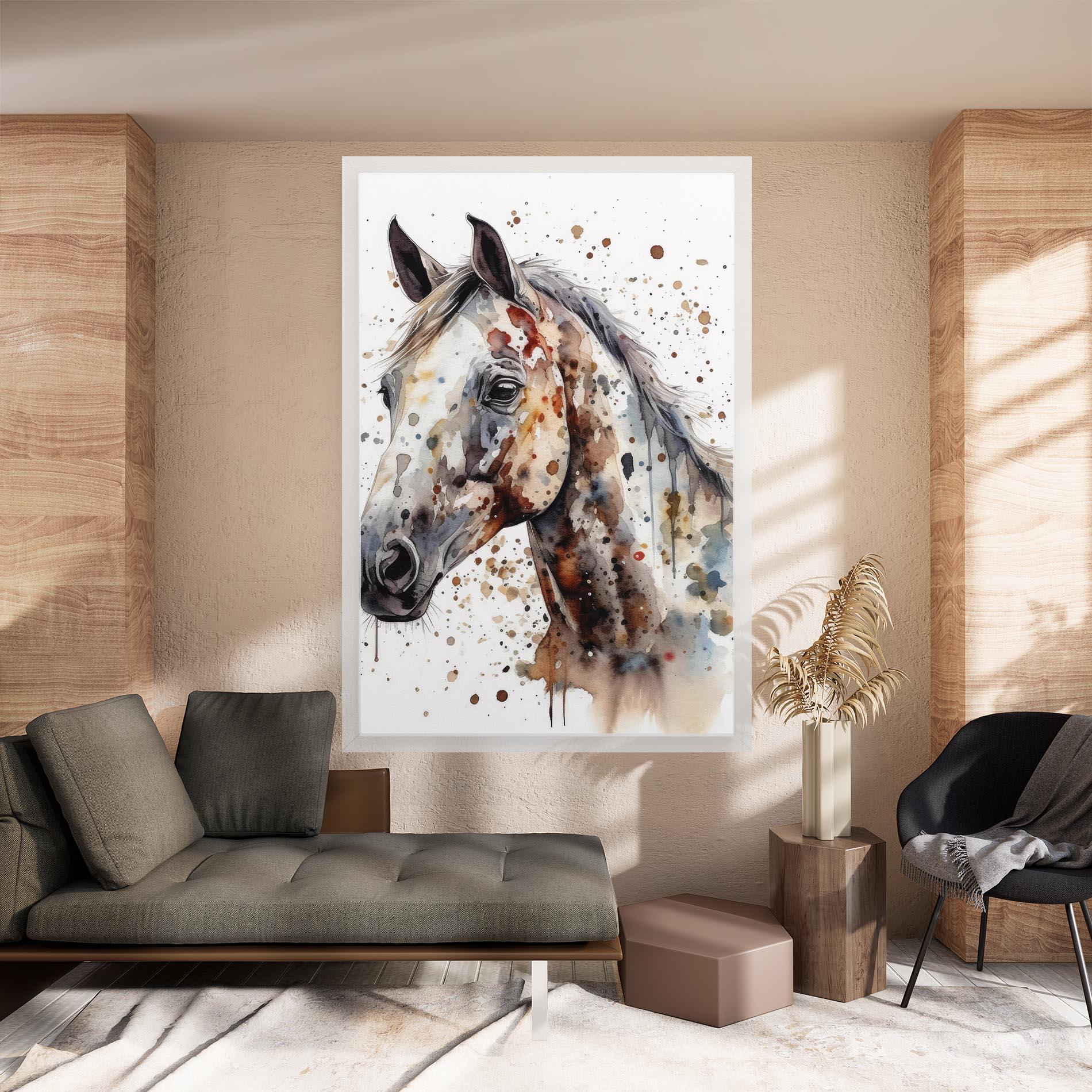 Картина на платно Watercolor Horse mockup 8