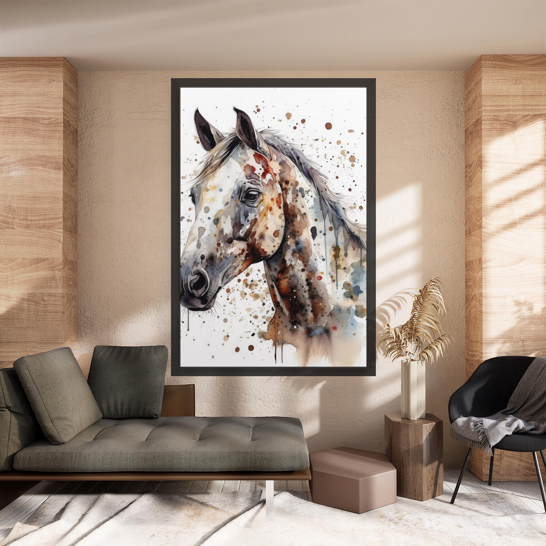 Картина на платно Watercolor Horse mockup 8