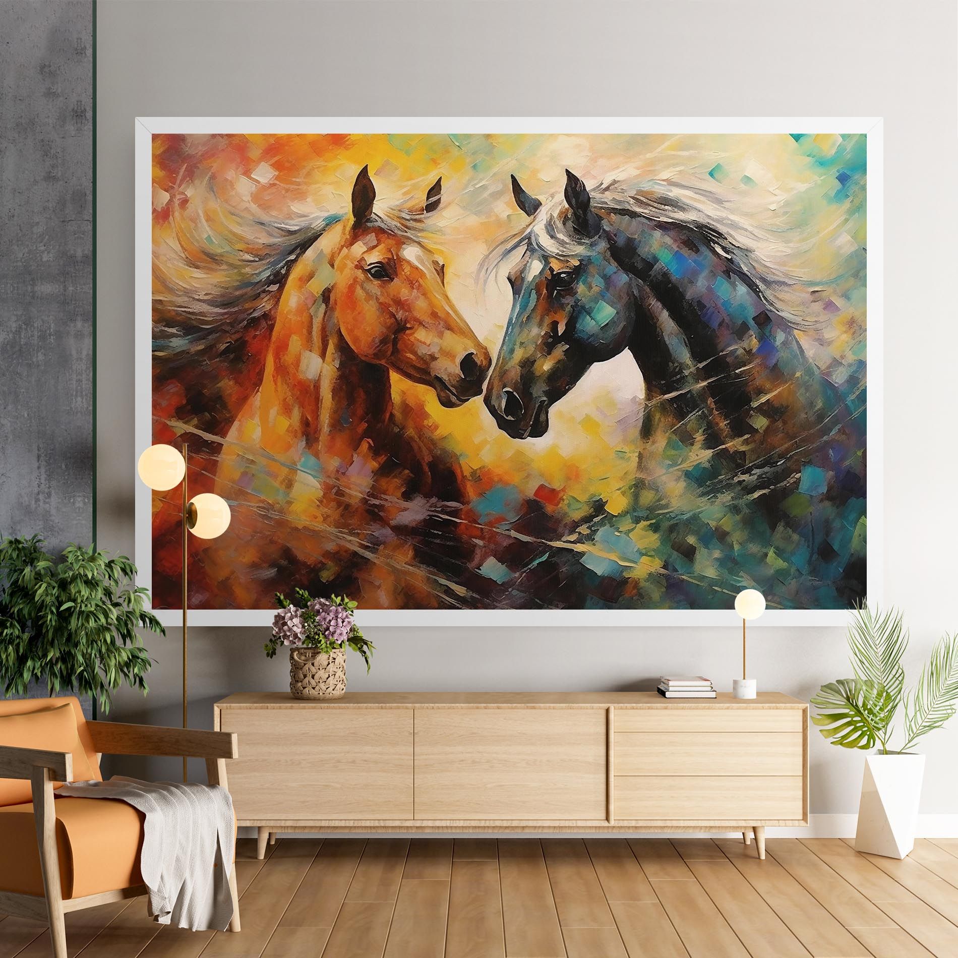 Brown Black Horses mockup 9