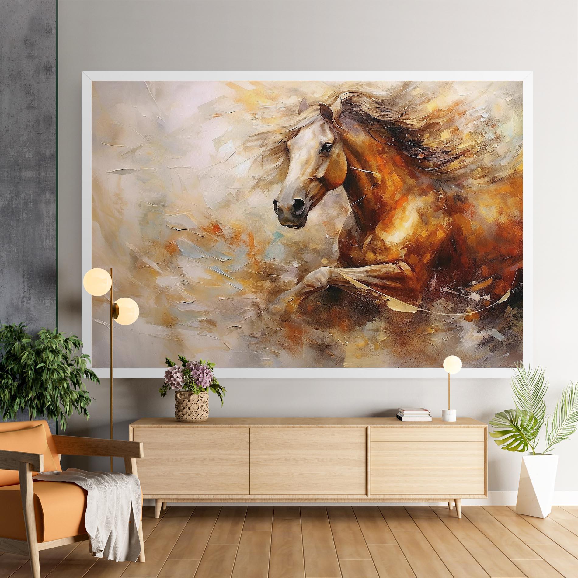 Картина на платно Brown Horse Running mockup 9