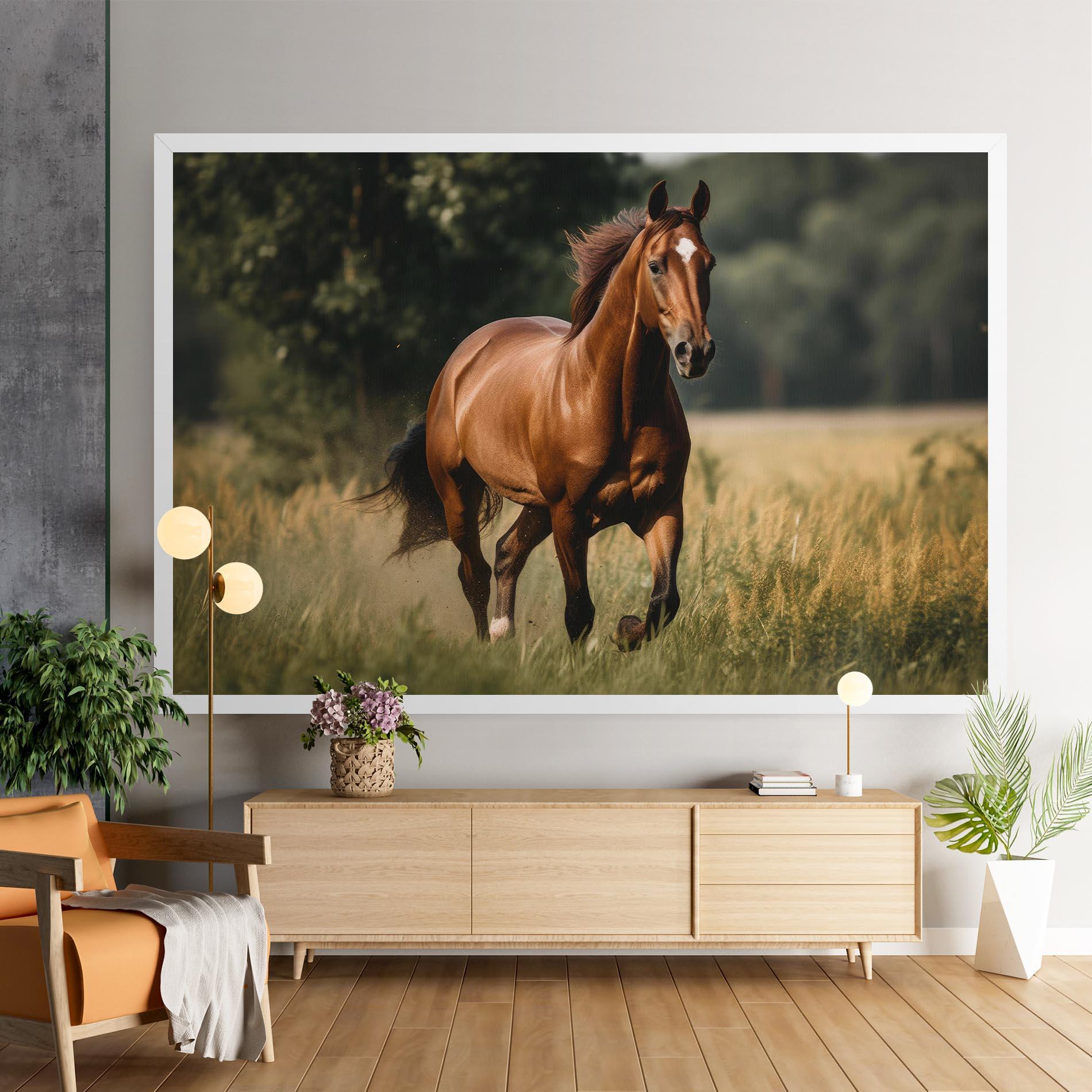 Картина на платно Wild Horse Running mockup 9