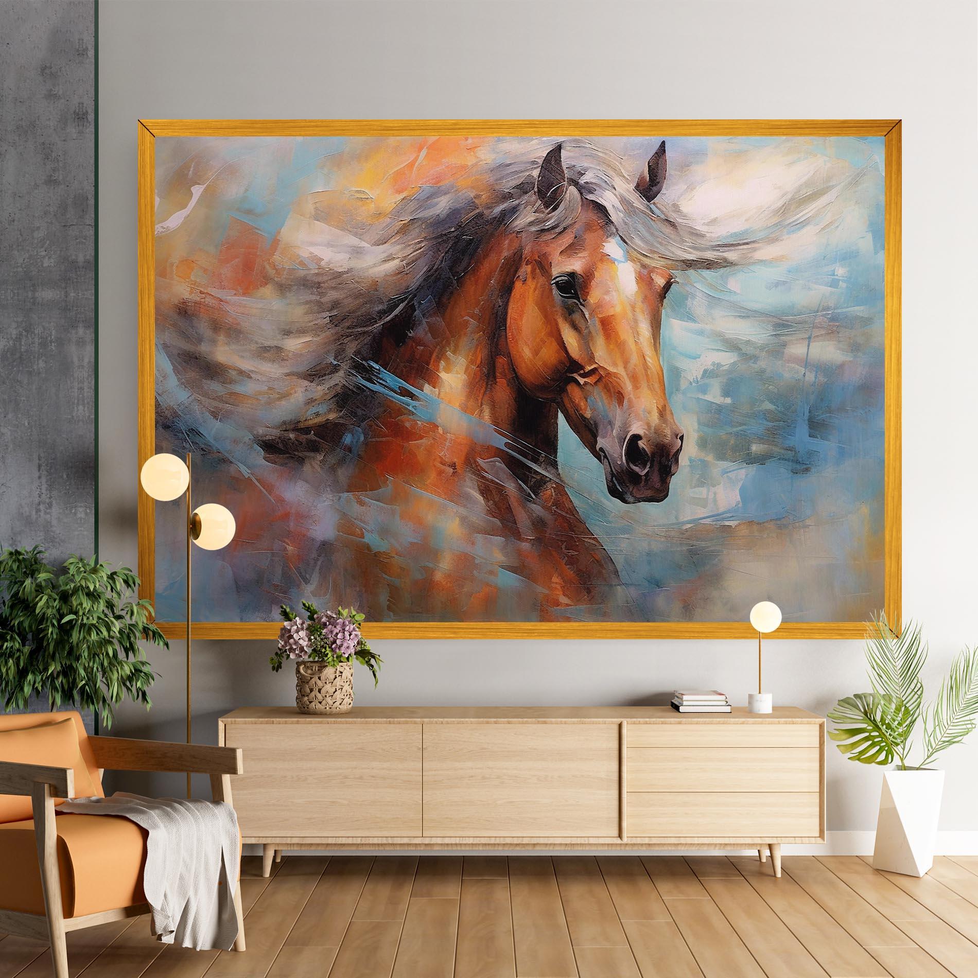Картина на платно Beautiful Brown Horse mockup 9