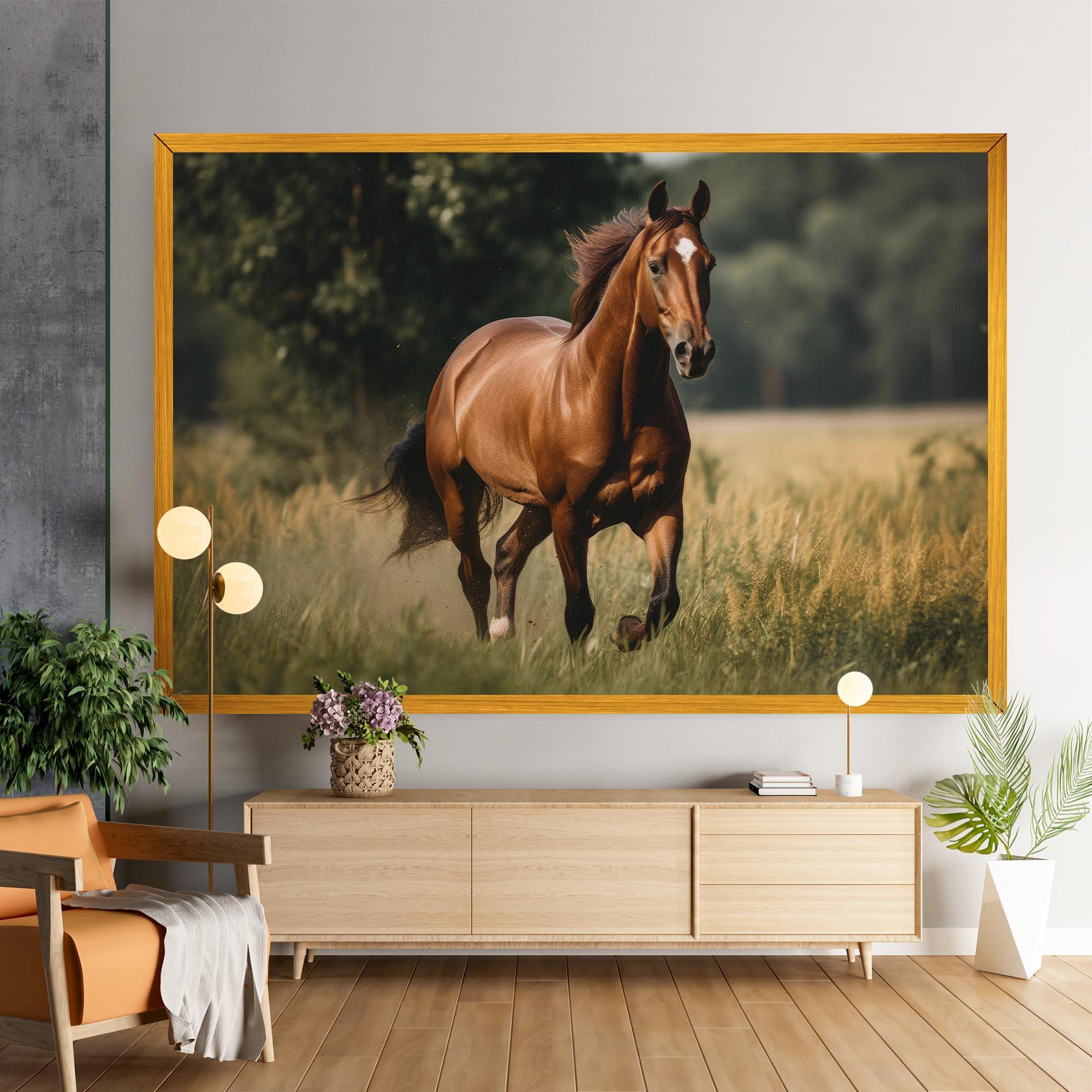 Картина на платно Wild Horse Running mockup 9