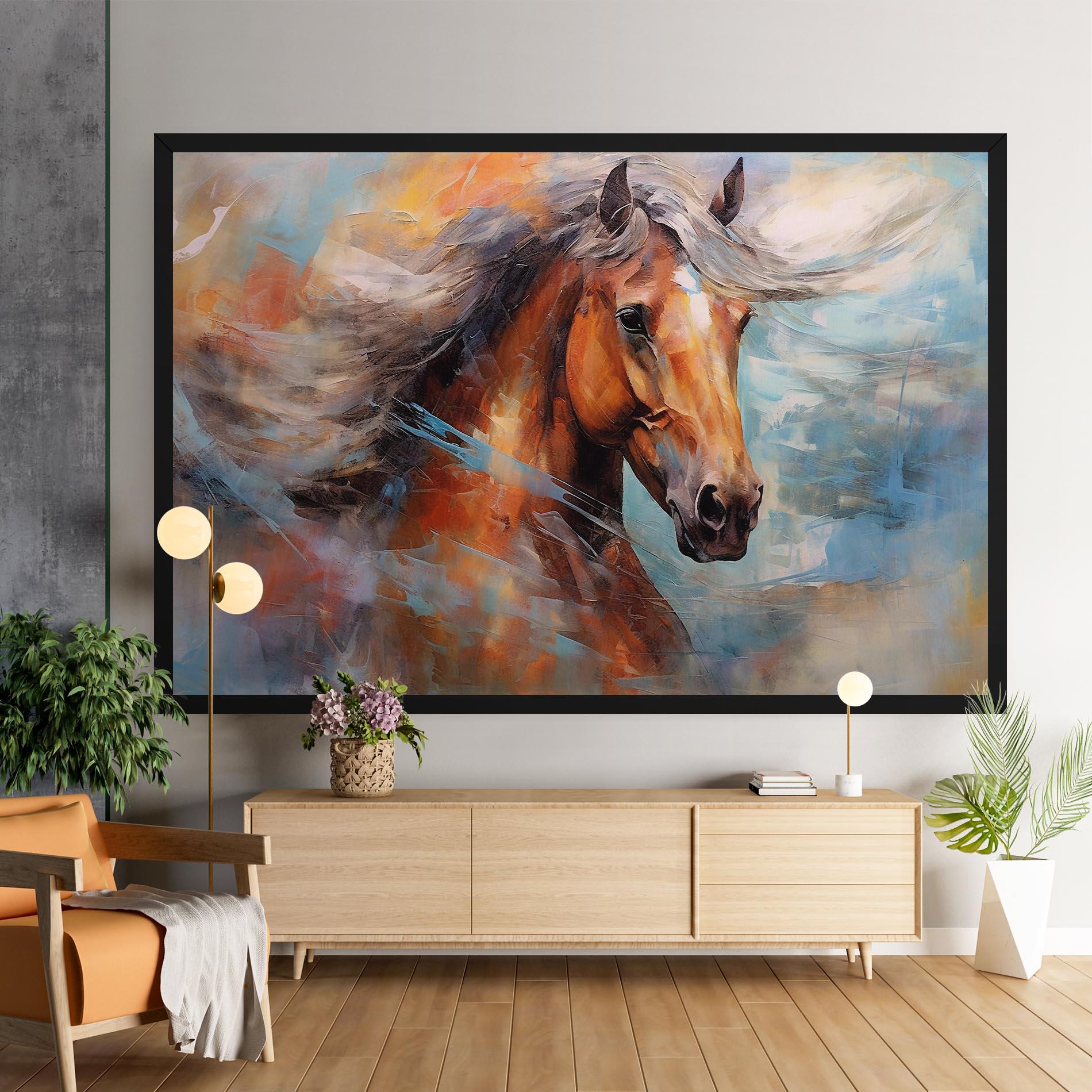 Картина на платно Beautiful Brown Horse mockup 9