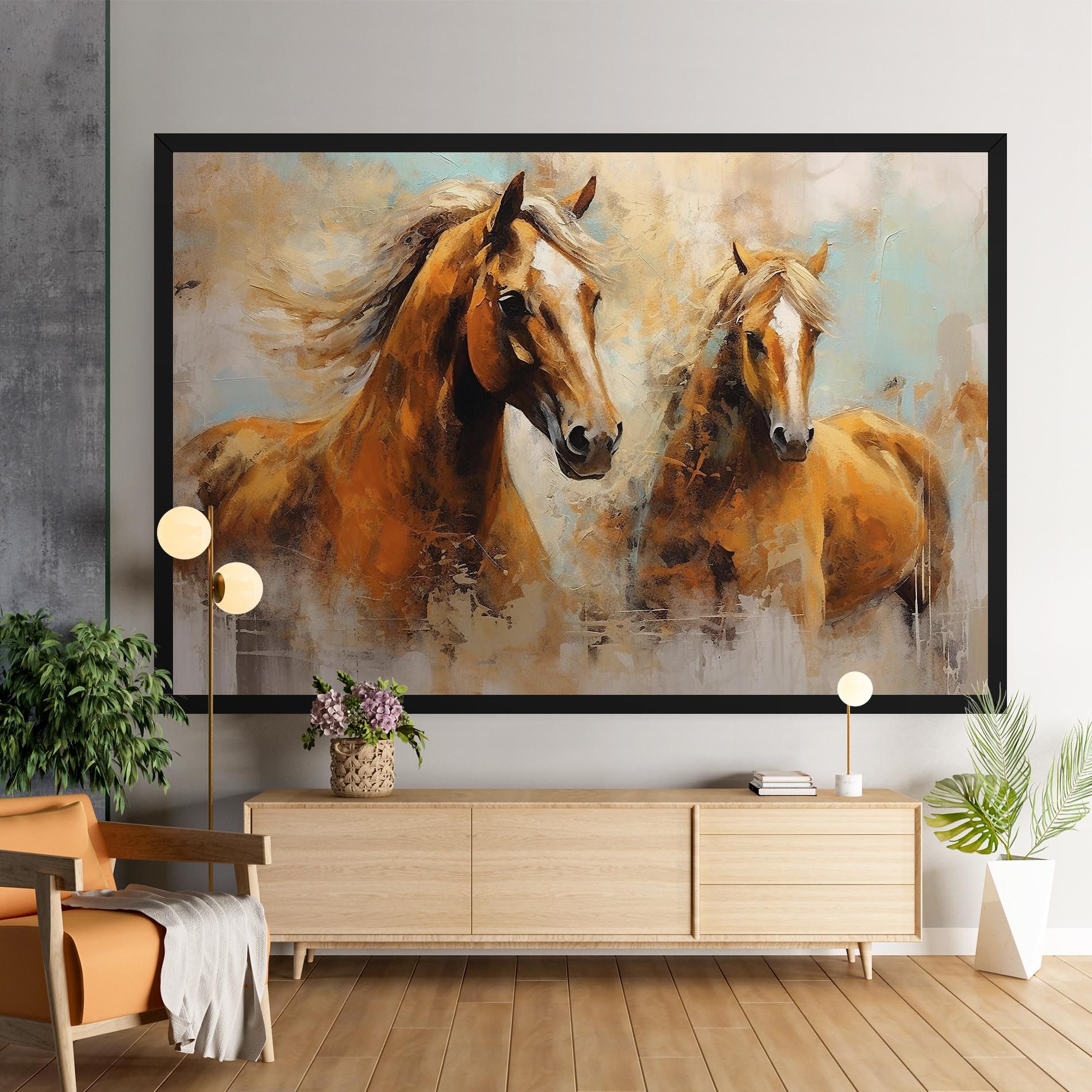 Brown Horses Staying mockup 9