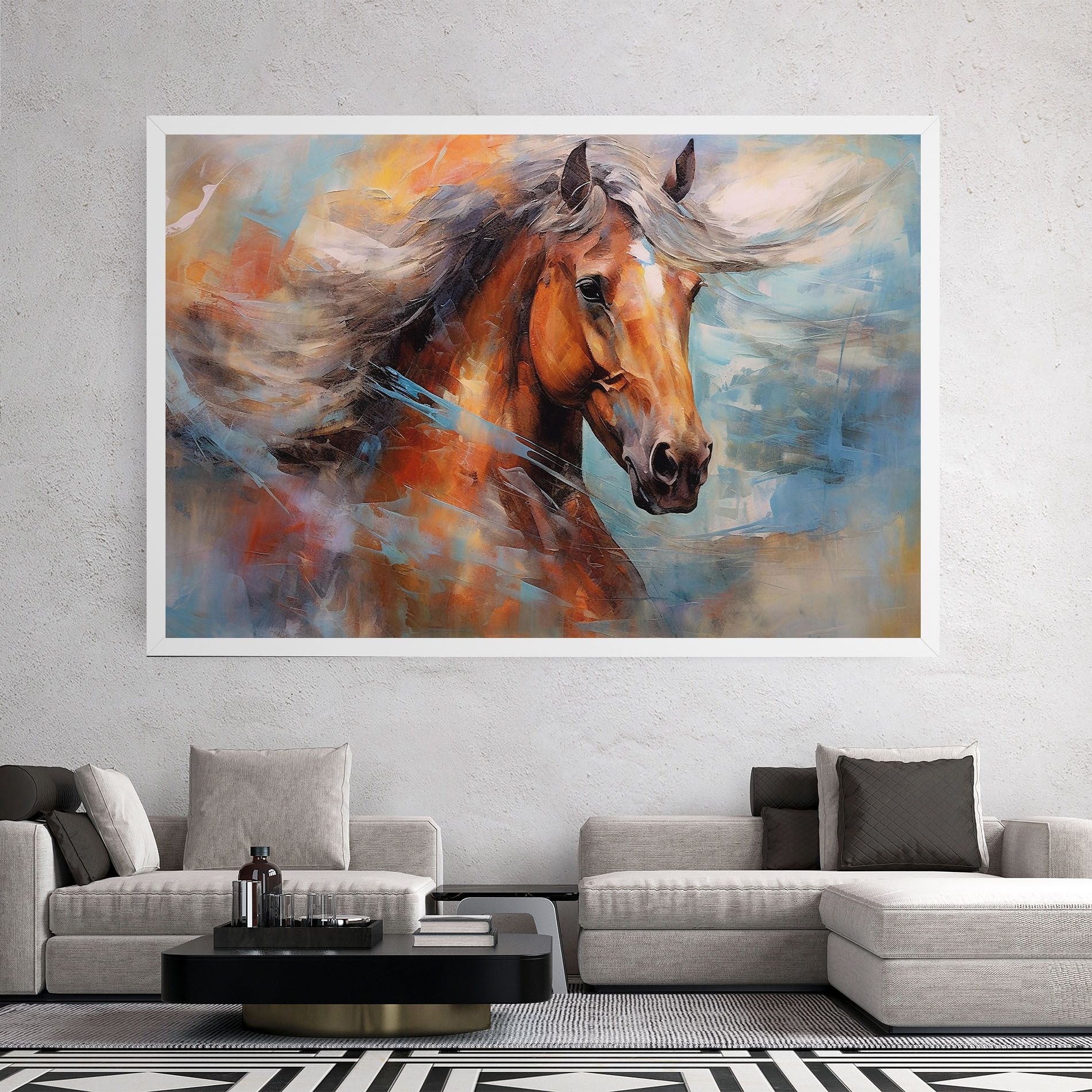 Beautiful Brown Horse mockup 2