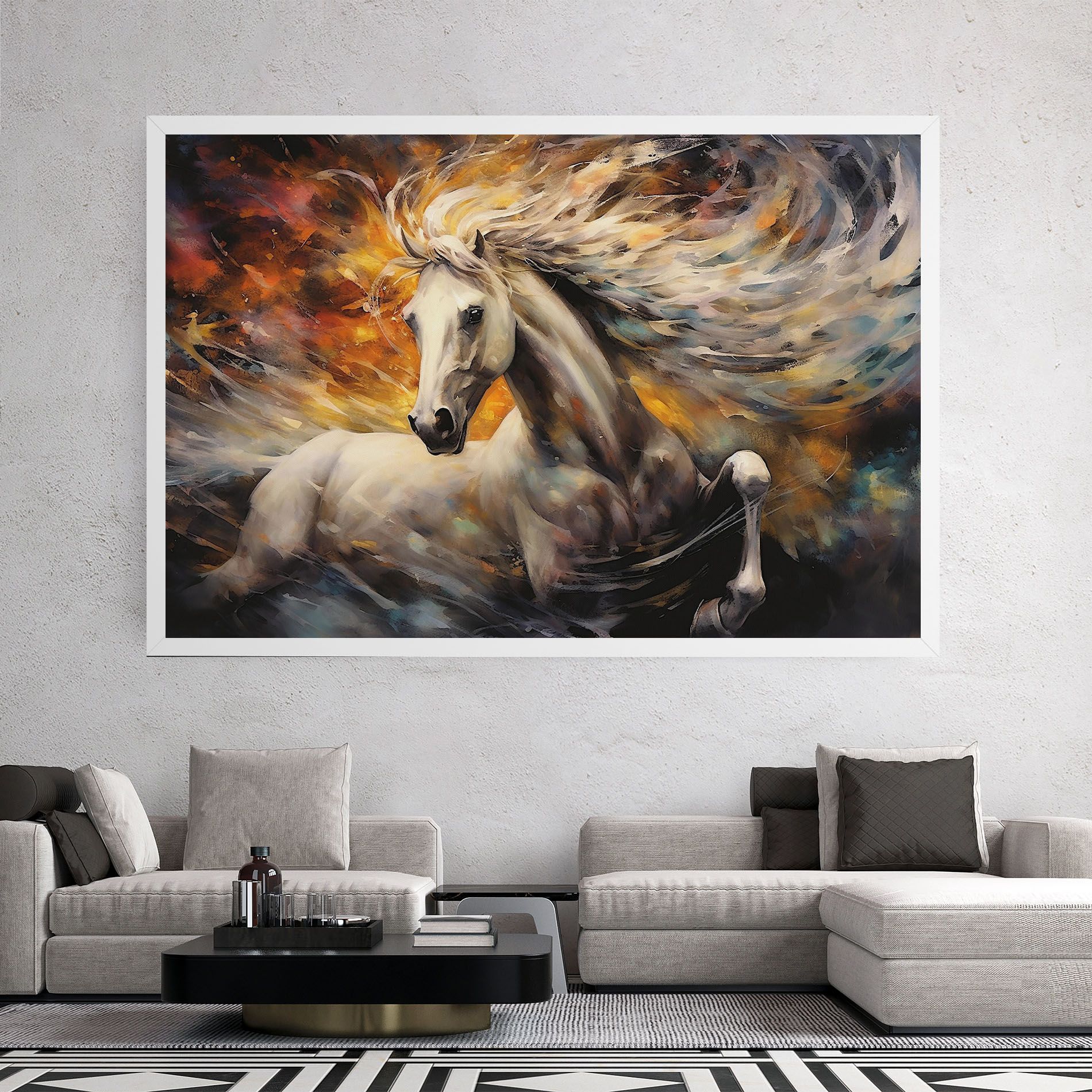 White Horse Painting mockup 2
