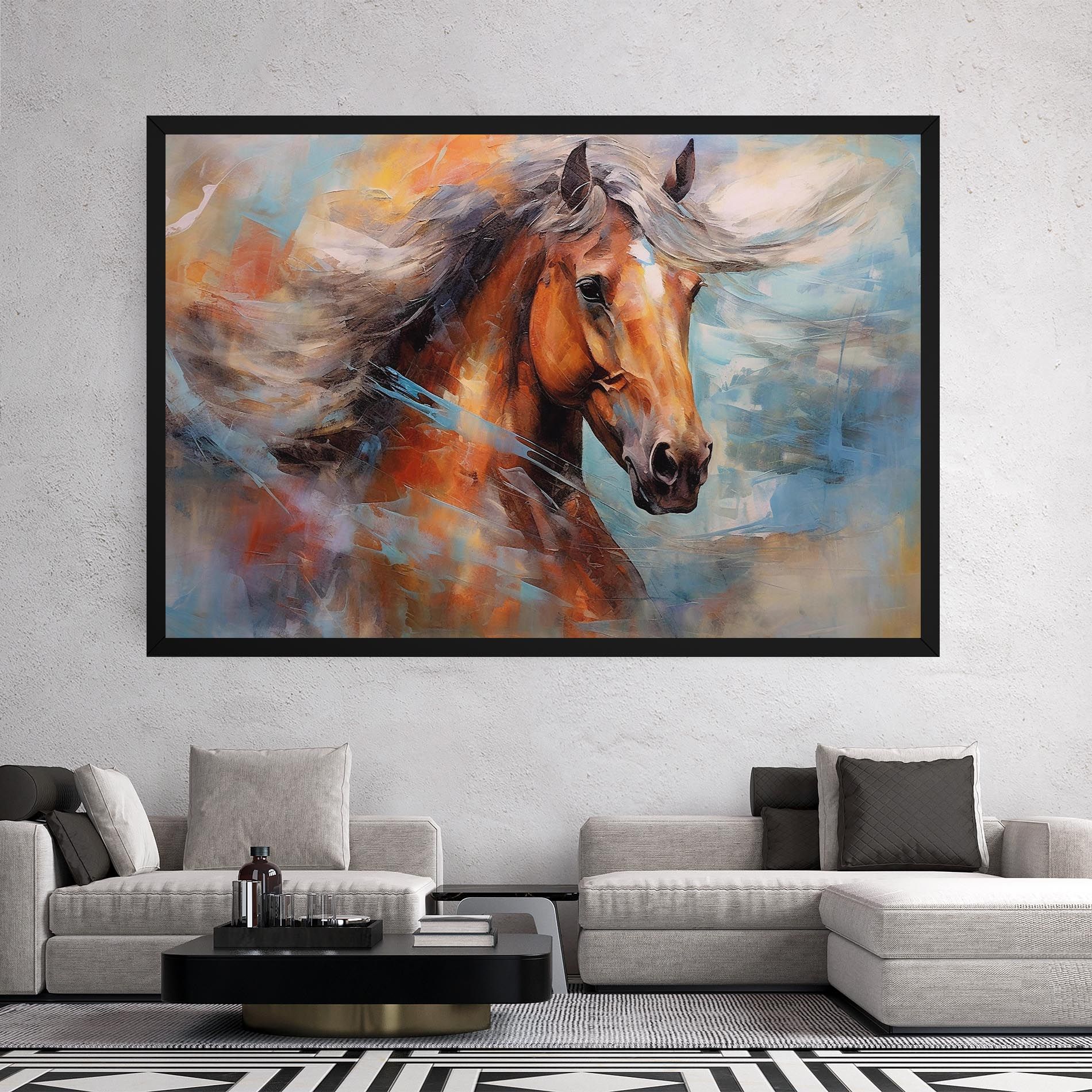 Beautiful Brown Horse mockup 2