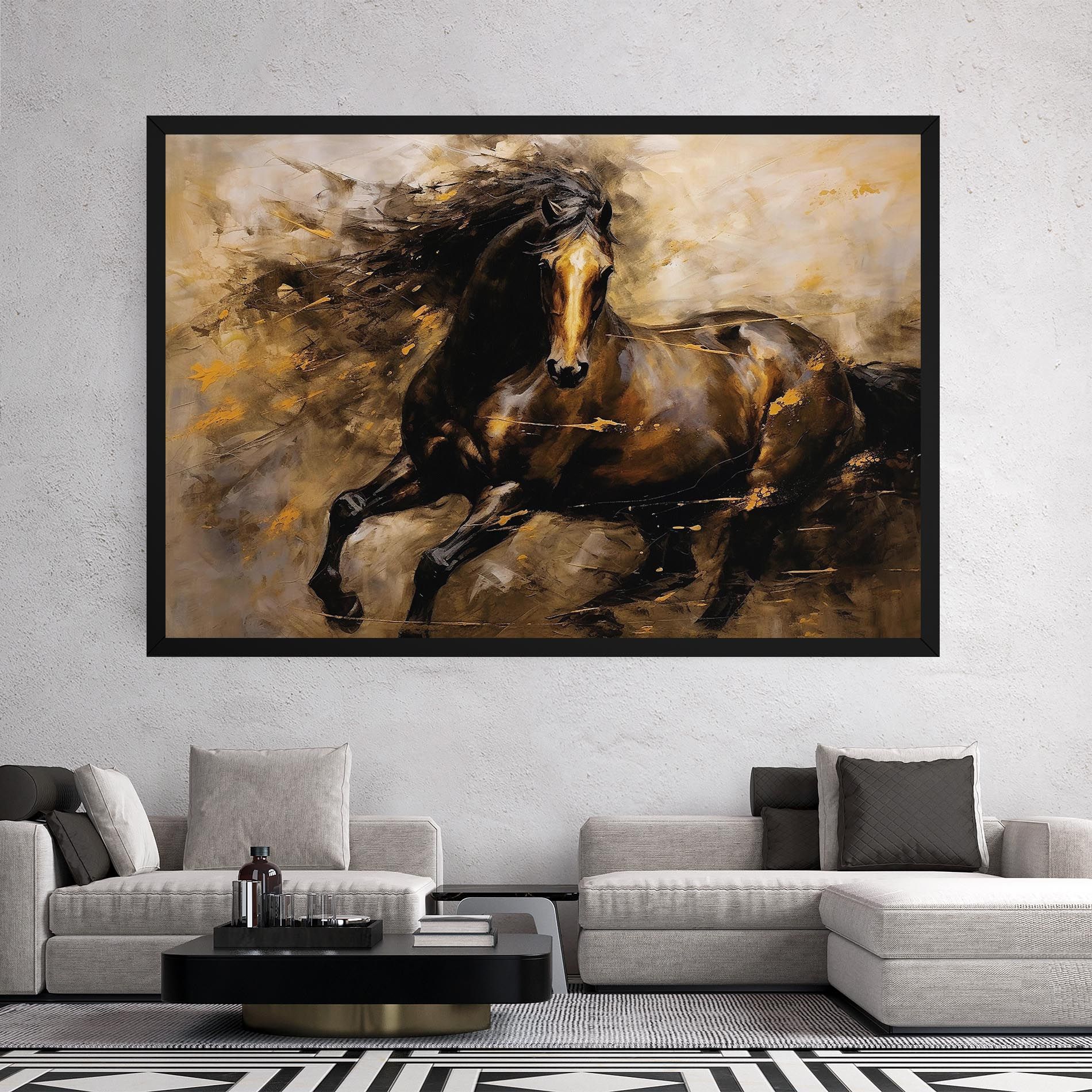 Gold Brown Horse mockup 2