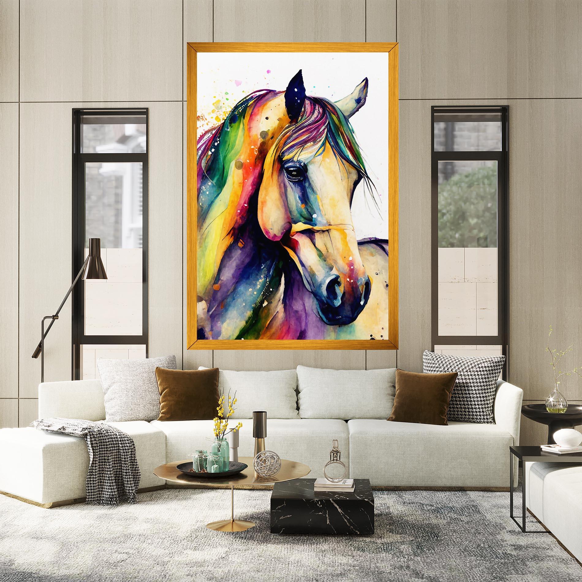 Картина на платно Colorful Horse mockup 2