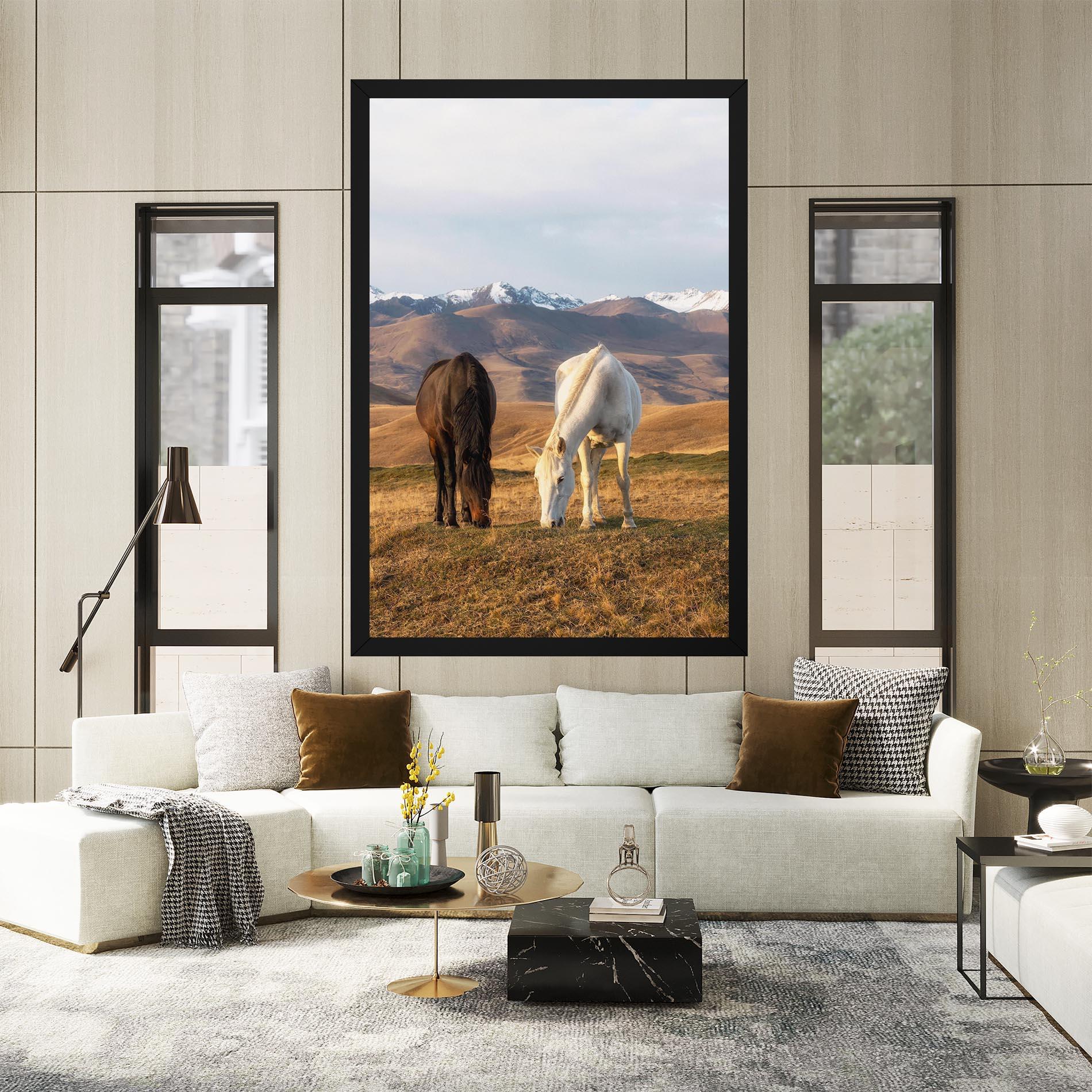 Картина на платно Mountain Horses mockup 2