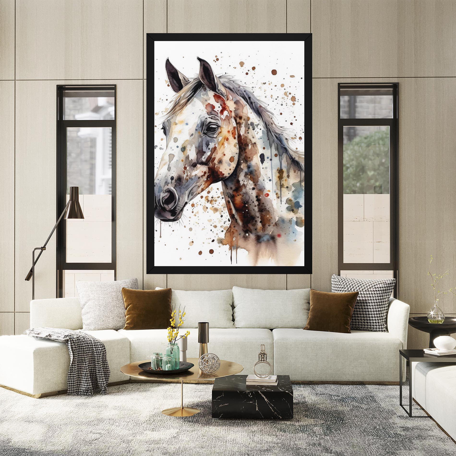 Картина на платно Watercolor Horse mockup 2